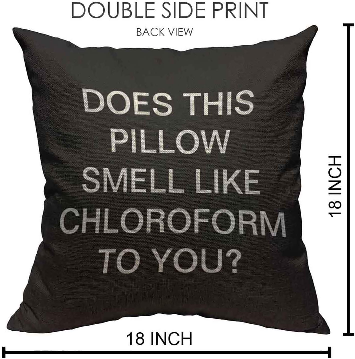 Throw Pillow Covers Chloroform Chloroform Joke Humor Cotton Linen Decorative Square Pillowcases Cushion Cover 18 X 18 Inch