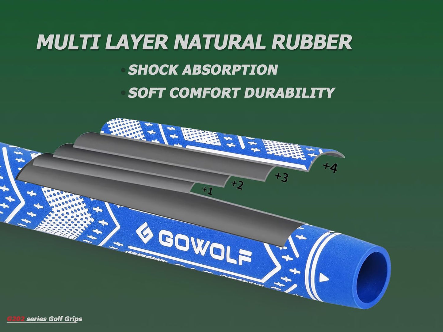 Gowolf Golf Grips Cord Rubber Multi-compound Golf Driver Irons Club 13pcs Golf Grips Colored Top Cover SL02 Pro with Free 15 Tapes