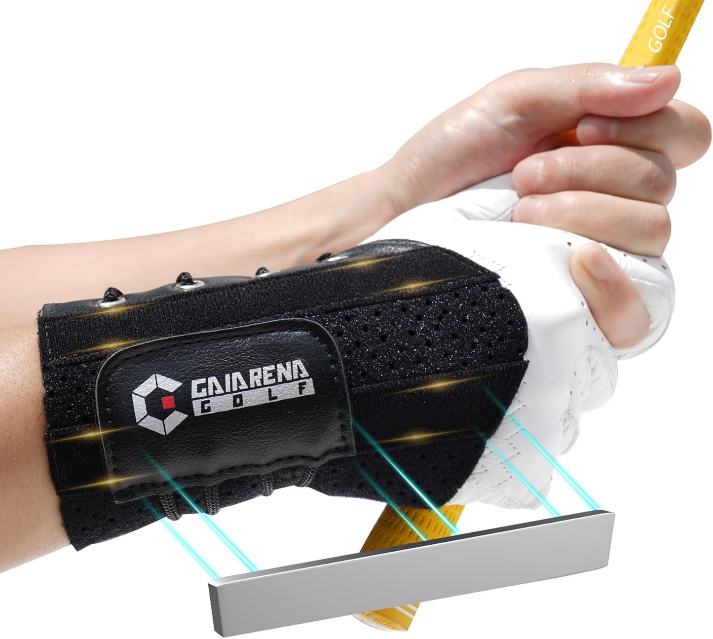 GAIARENA Golf Wrist Brace Wrist Hinge Swing Aid, Efficient Golf Swing Training Equipment to Correct Wrist’s Angle & Develop Muscle Memory for Beginner Golfers