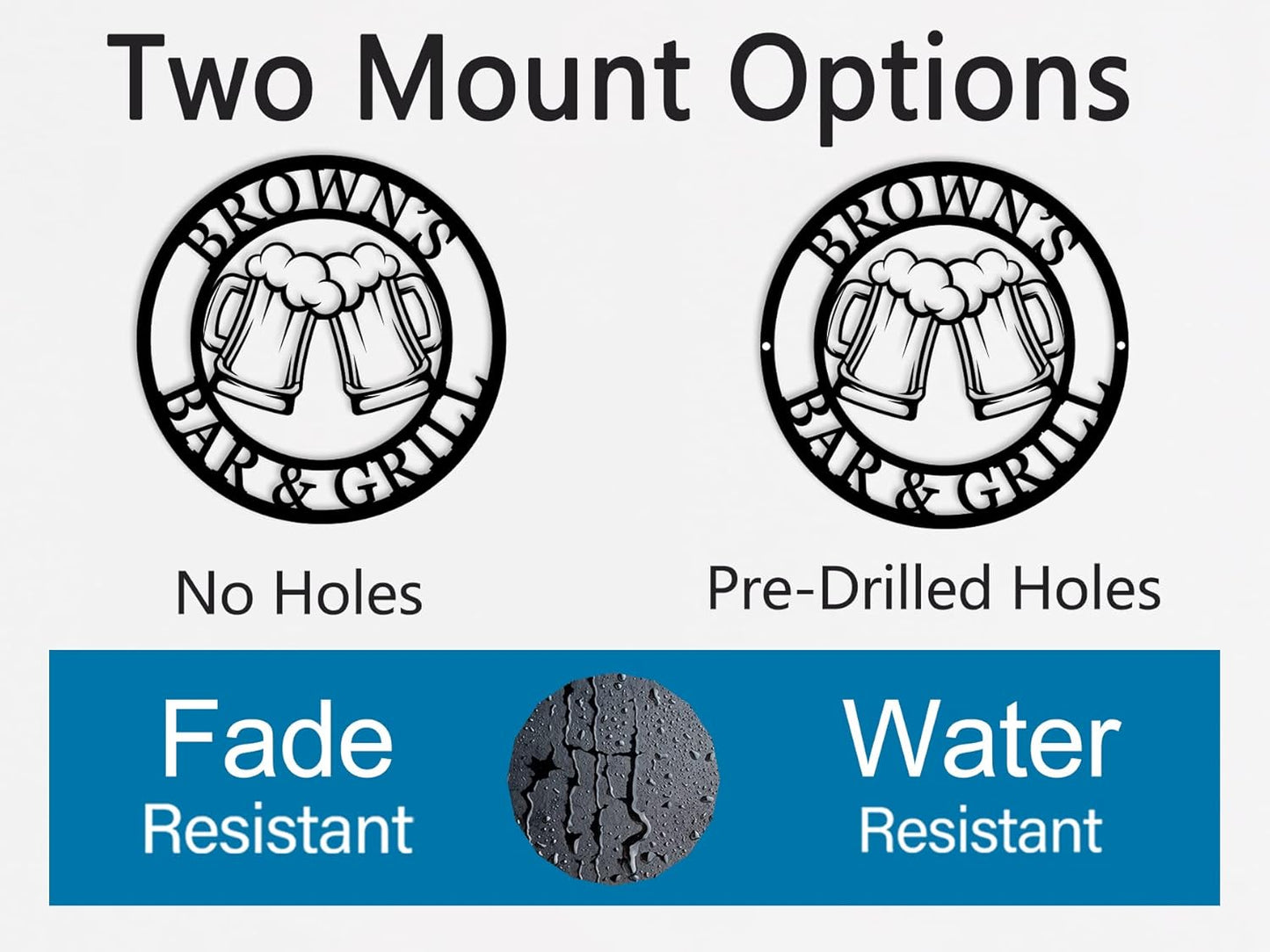 Personalized Brewery Metal Sign, Personalized Beer Mugs Metal sign, Custom Beer Room Decor