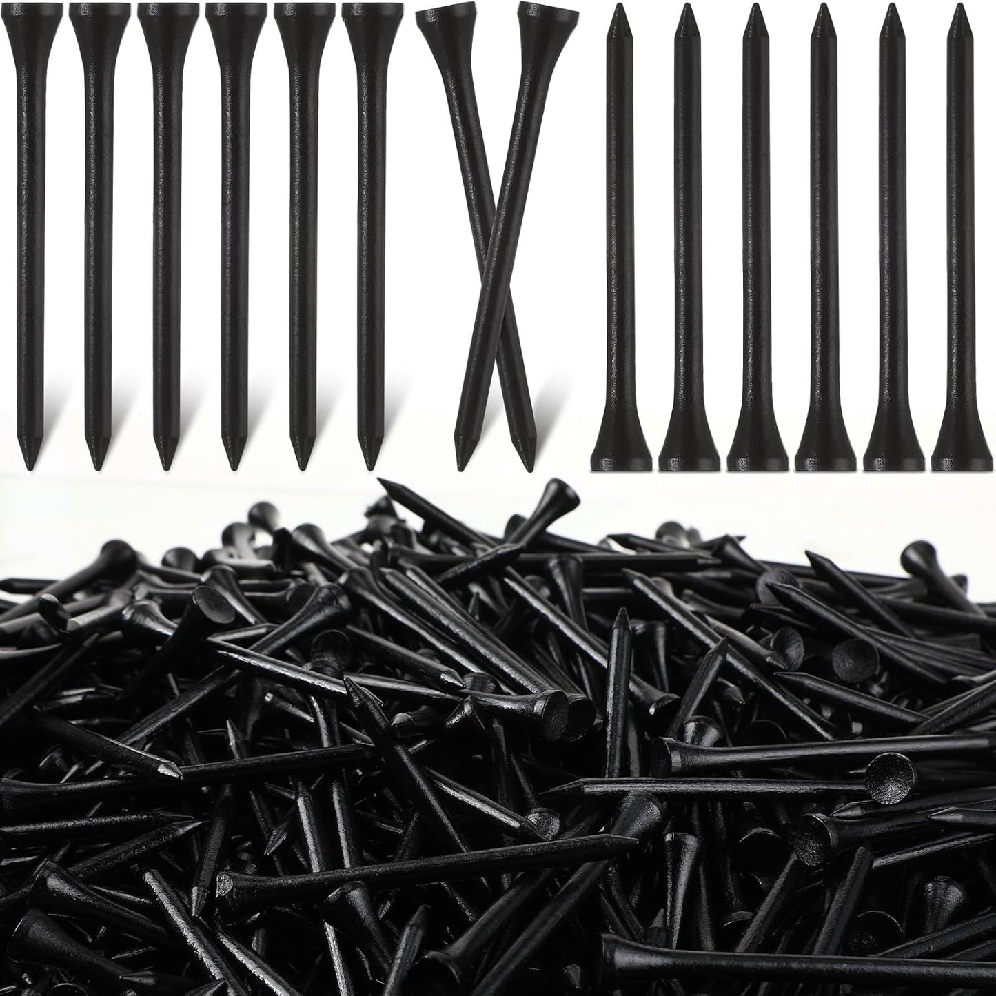 Mudder 2000 Pcs Bamboo Golf Tees Bulk Professional Golf Tees Reduce Friction Side Spin for Club Men Women Kids Accessories