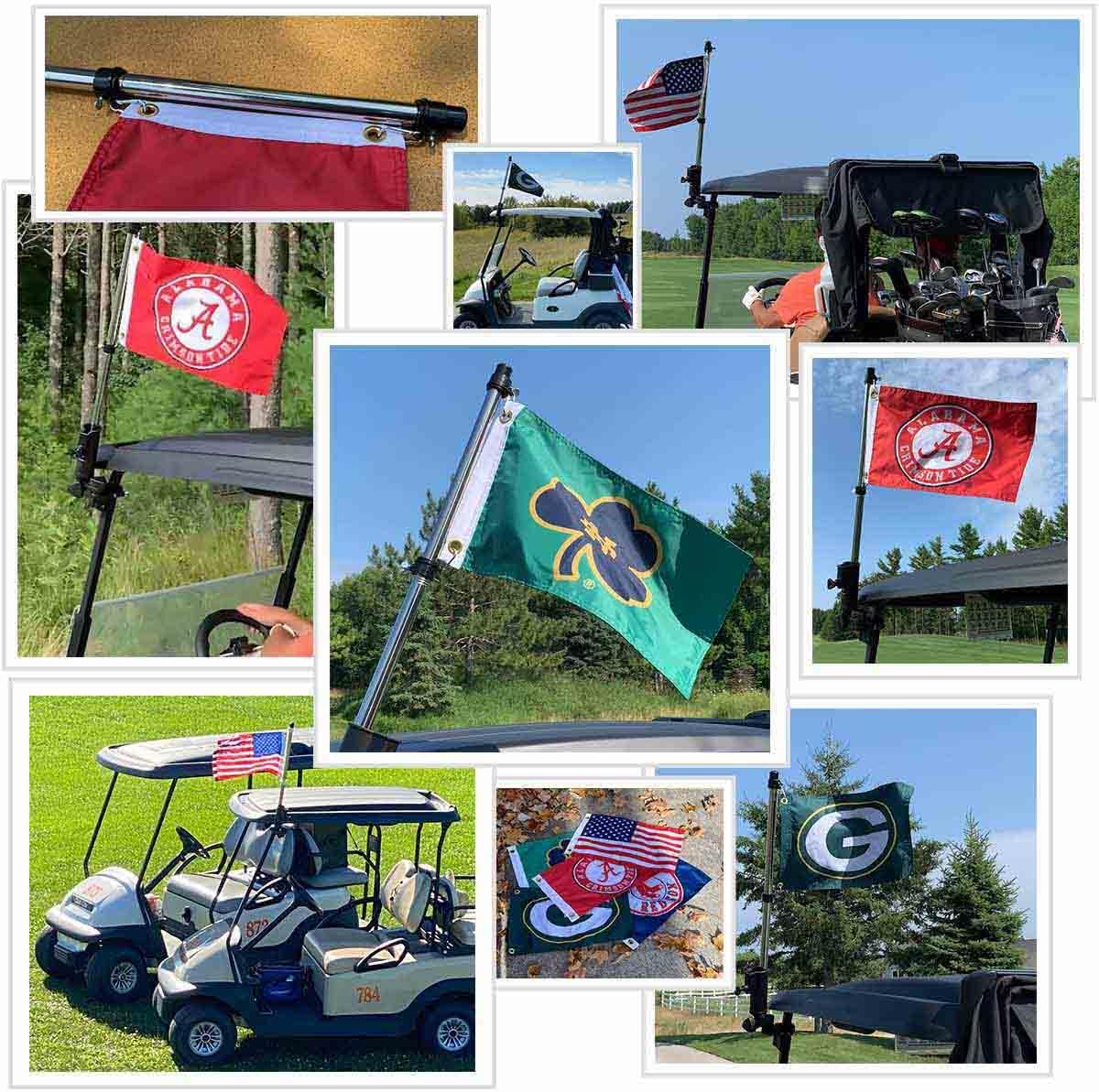 College Flags & Banners Co. Alabama Crimson Tide Golf Cart Flag Pole and Holder Mounting Bracket