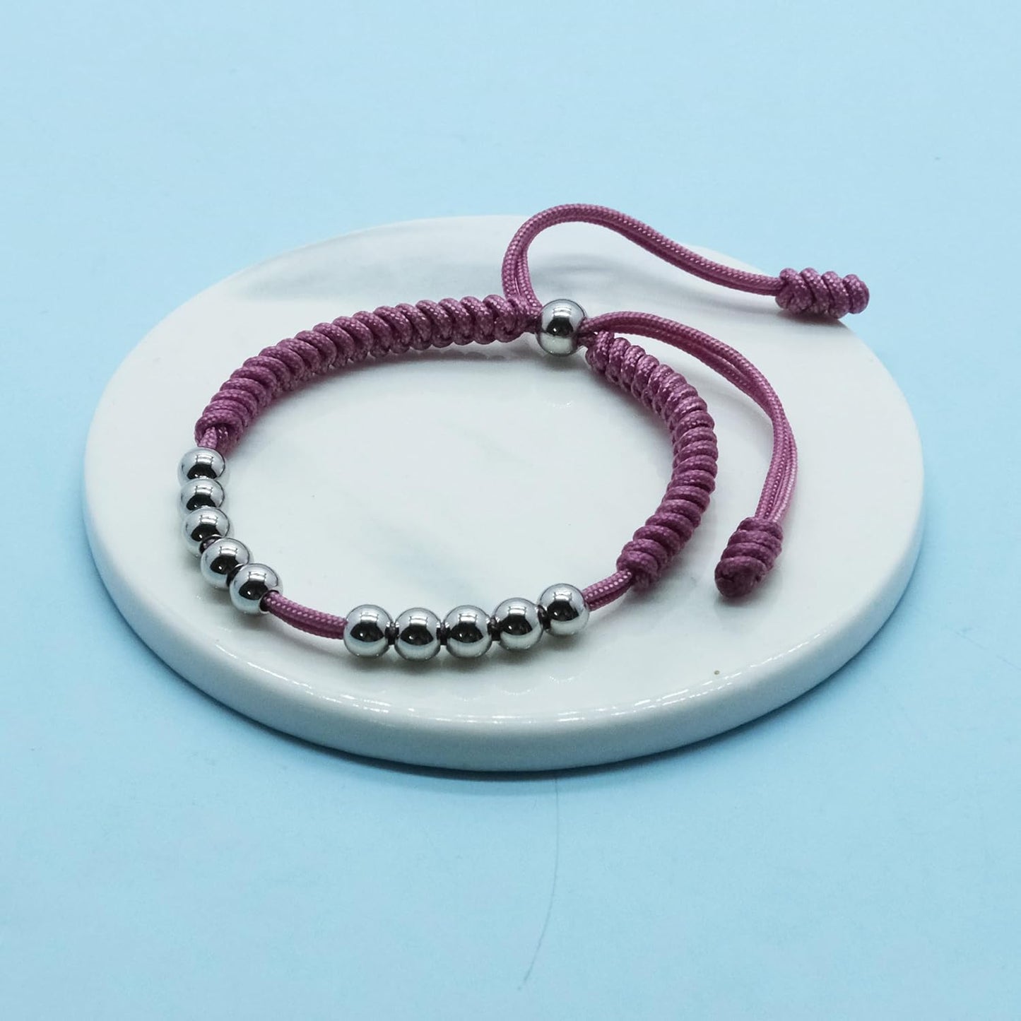 LAMIBEE Premium Golf Stainless Steel 10 Bead Score Counter Bracelet, Golf Stroke Count Bracelet, Resizable Easy Adjust Golf Round Scoring Tracker, Durable Stylish Golf Accessory