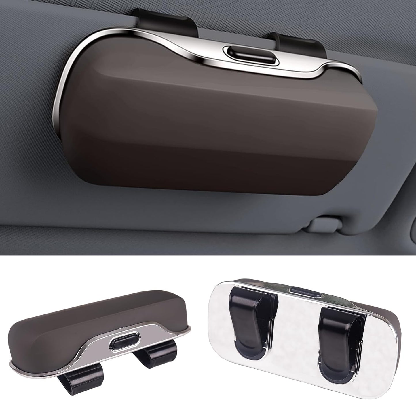 Evankin Universal Car Accessories Car Sun Visor Glasses Holder,Car Sun Visor Organizer Sunglasses Holder Clip On Sun Visor Secure Clip for Sunglasses