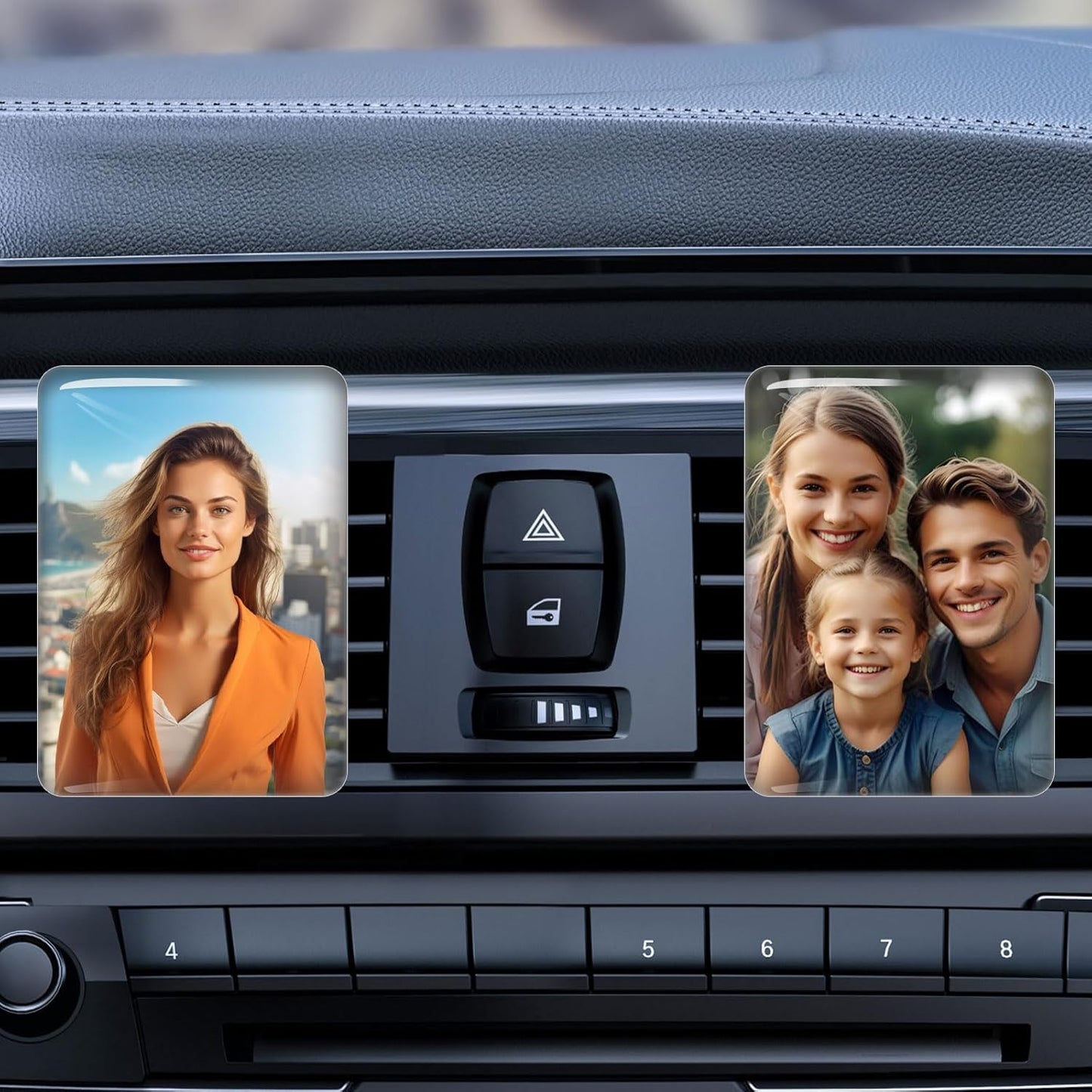 Personalized Car Air Vent Clip Pack of 2 with Your Photo and Text,Custom Different Scents Car Air Vent Clip,Interior Decoration,Decorative Accessories