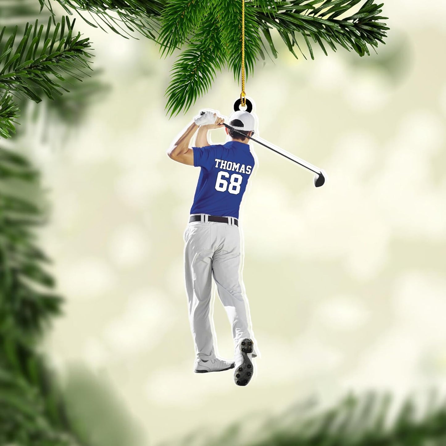 Personalized Golf Ornaments for Christmas Tree 2025 Custom Golf Christmas Ornament Golfing Bag Ornament Sports Golf Cart Ornaments Gift for Golfer Bag Golfing Lovers Hanging Decoration (G25)