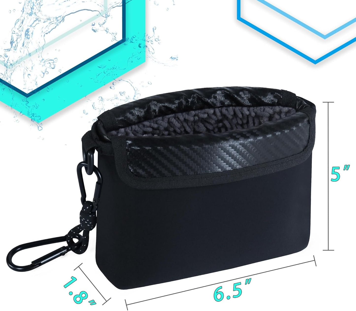 Golf Club Ball Cleaning Bag,Portable Waterproof Golf Club & Ball Cleaning Bag with Detachable Clip,Quick Dirt & Grass Removal, Compact Design for Golfers