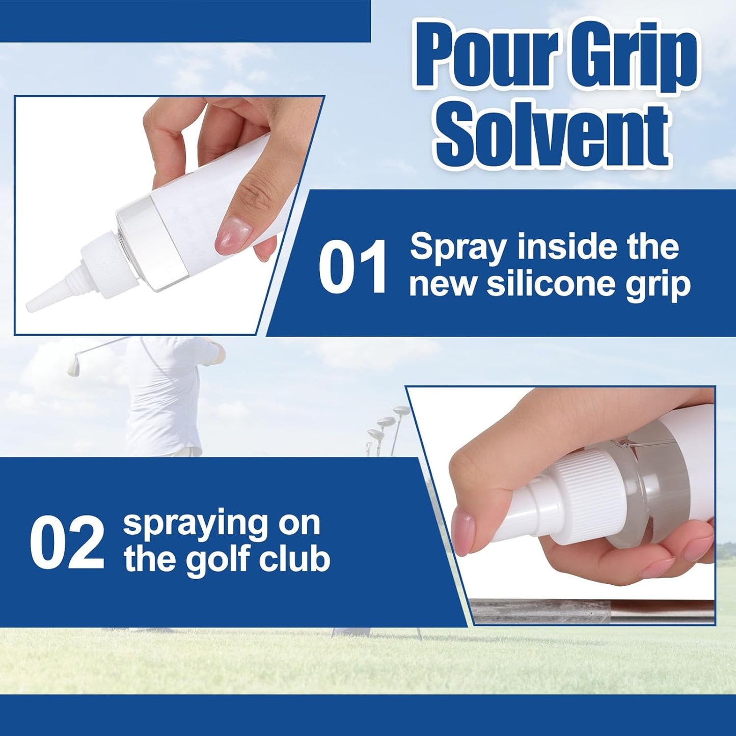 Golf Grip Kit for Regripping Golf Clubs, golf regripping kit include Portable Table 360 Swivel Vise with Rubber Clamp, Grip Removal Tool, 13 pcs Tapes Strips, Solvent Tapes for DIY Pro Club Repair