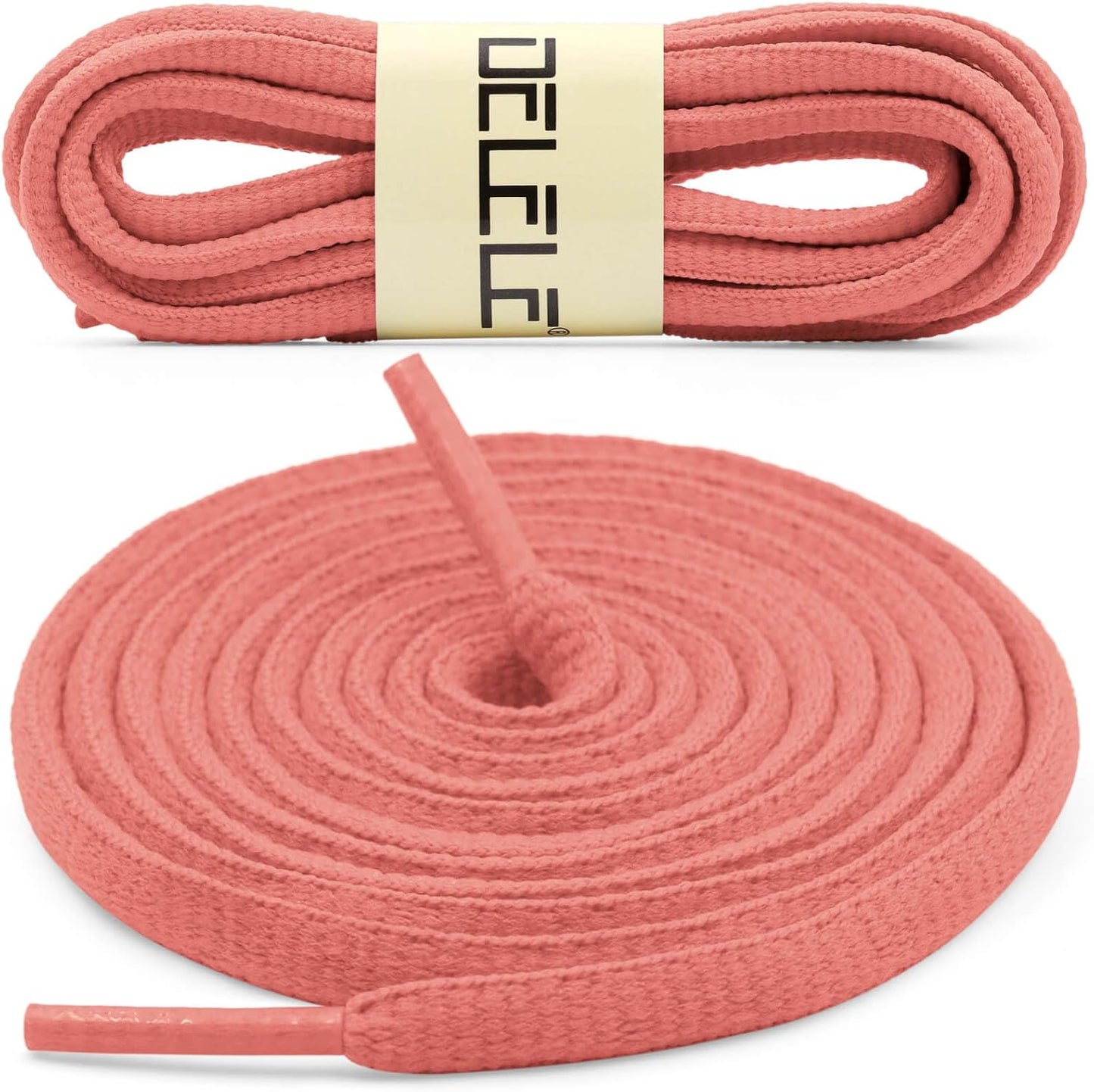 DELELE 2Pair Oval Shoes laces 42 Colors Half Round 1/4" Athletic ShoeLaces for Sport/Running Shoes Shoe Strings