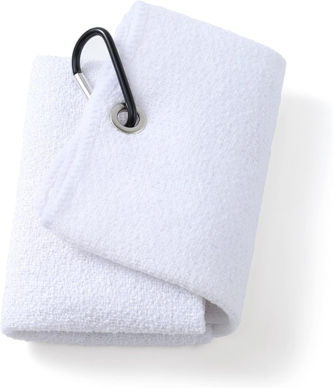 Mile High Life Tri-Fold Golf Towel, 2-in-1 Club & Ball Cleaner, Scratch-Free Scrubbing Side + Ultra-Soft Microfiber, Heavy-Duty Clip, Quick-Dry