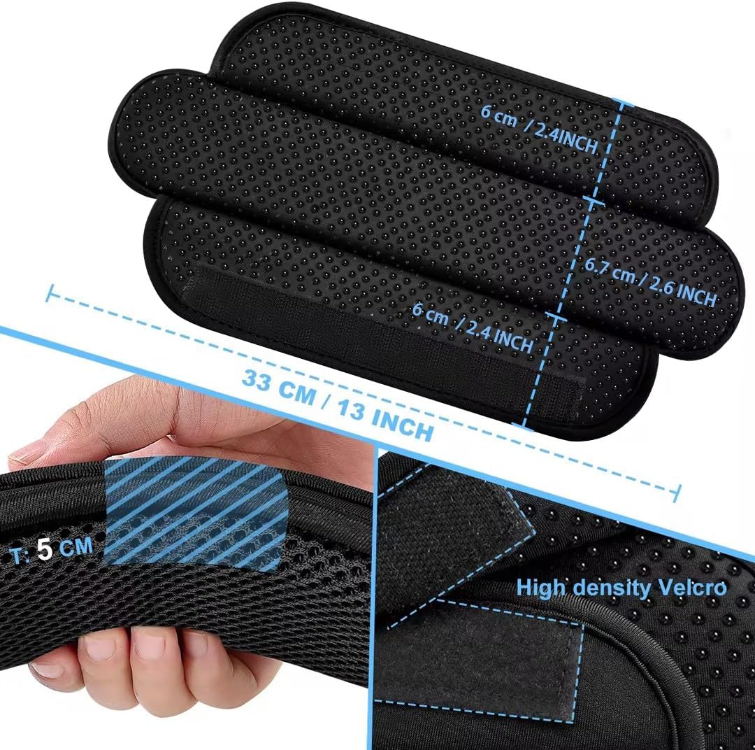 ZINZ 2-Pack Universal Shoulder Pad with Ultra Thick Cushion for Bag Luggage Bag Crossbody, Plus Long & Anti-Slip & Breathable,Black