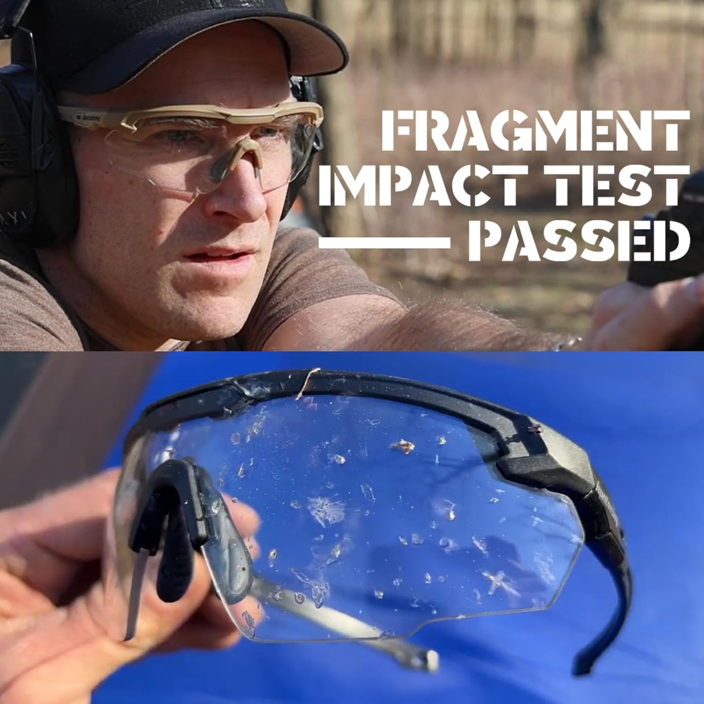 Shooting Safety Glasses for Men Airsoft Hunting Riding Anti-Fog Military Grade Ballistic Tactical Eye Pro Range