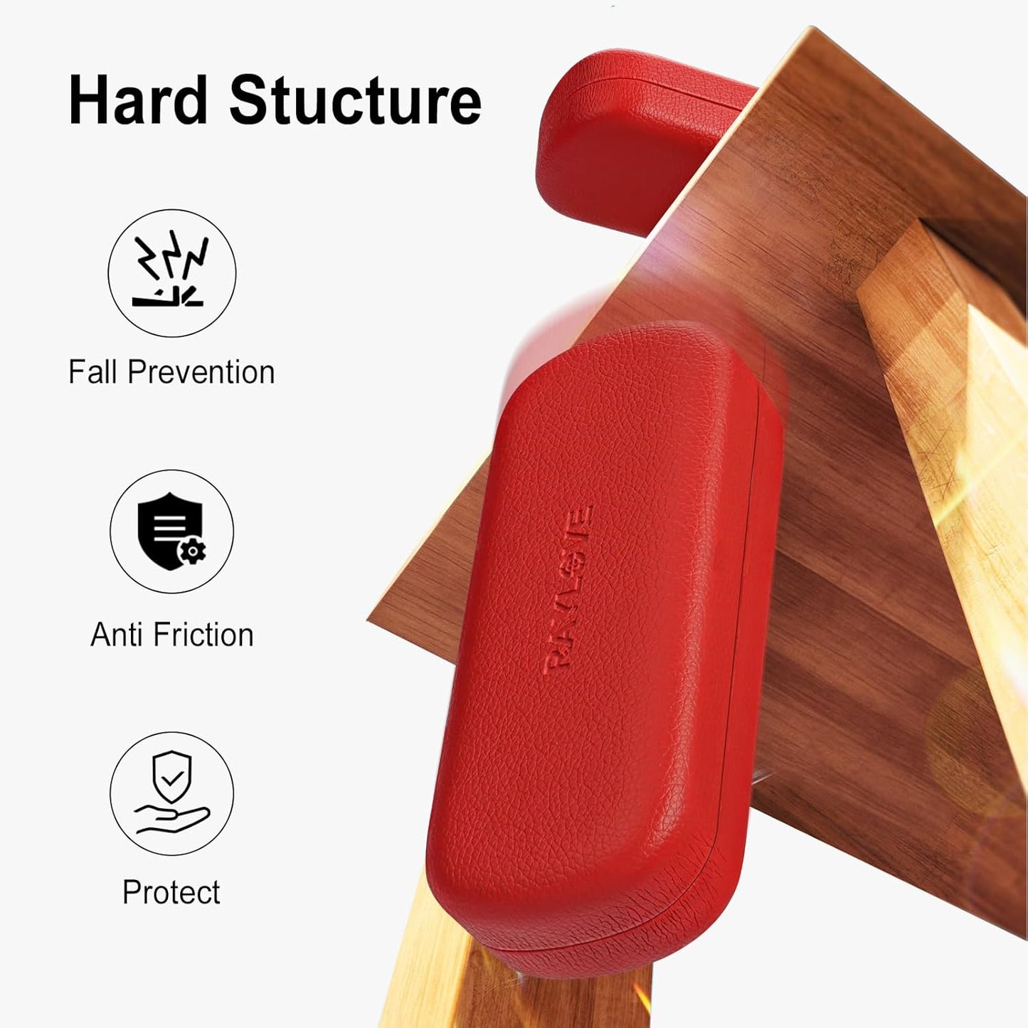 RayLove Glasses Case Hard Shell Eyeglass Case with Cleaning Cloth, PU Leather Protective Eye Glass Cases Fits Most Sunglasses