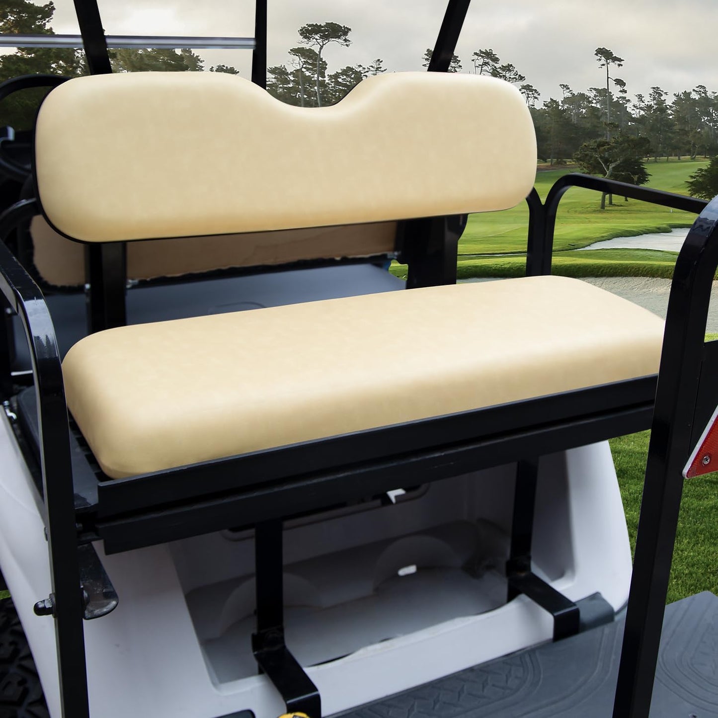 Premium Golf Cart Rear Seat Replacement Cushions – Universal Fit for EZGO/Club Car/Yamaha and Other Models, Featuring Flip Rear Seats