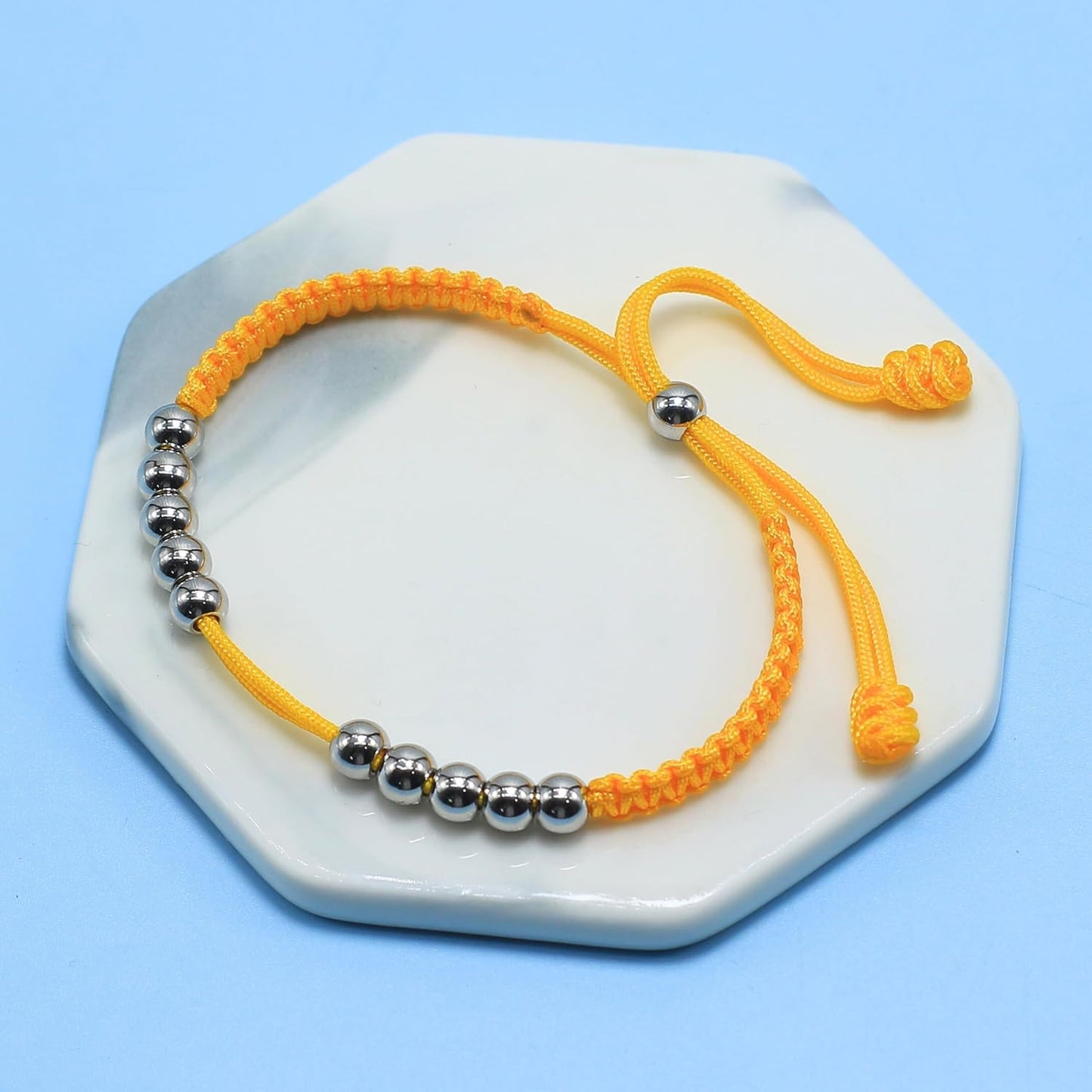 LAMIBEE Golf Stainless Steel 10 Beads Score Counter Bracelet, Golf Stroke Count Bracelet, Resizable and Easy to Adjust Golf Round Scoring Tracker, Durable and Stylish Golf Accessory