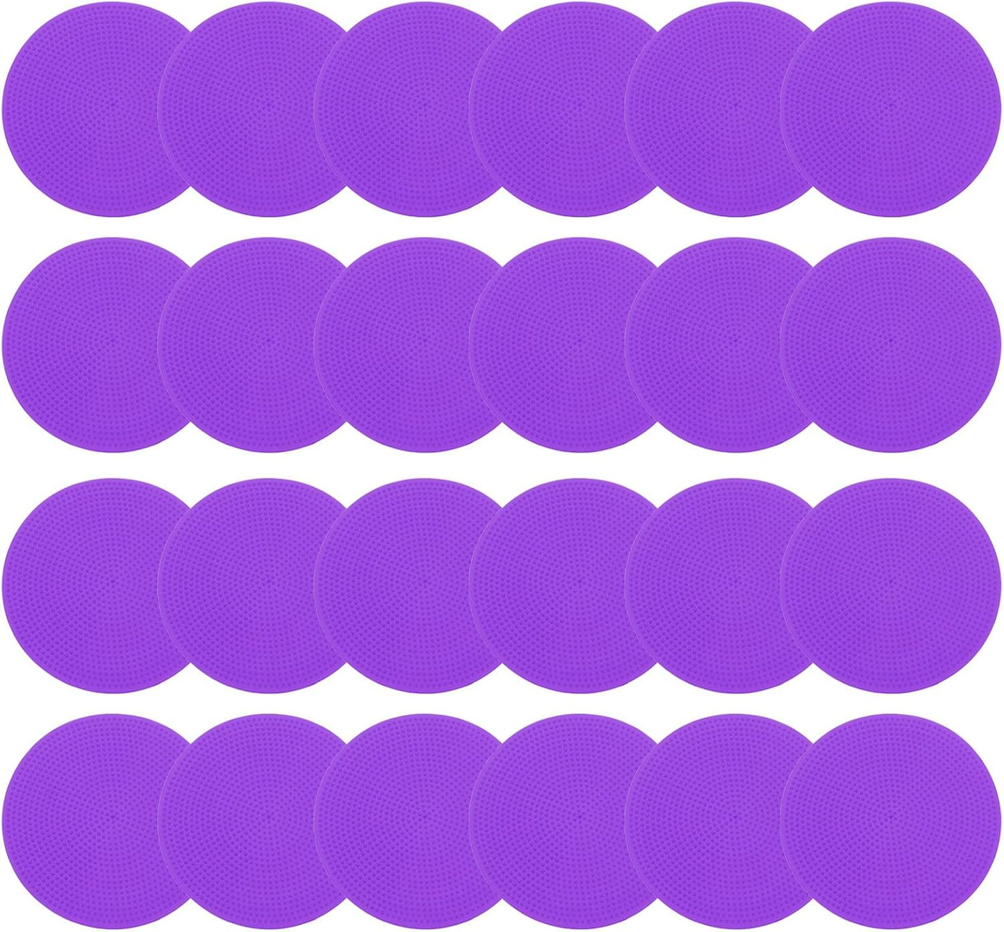 PATIKIL 4 Inch Poly Spot Markers, 24Pcs Non Slip Rubber Floor Dots with Storage Bag Flat Agility Cones for Sports Training Basketball Football