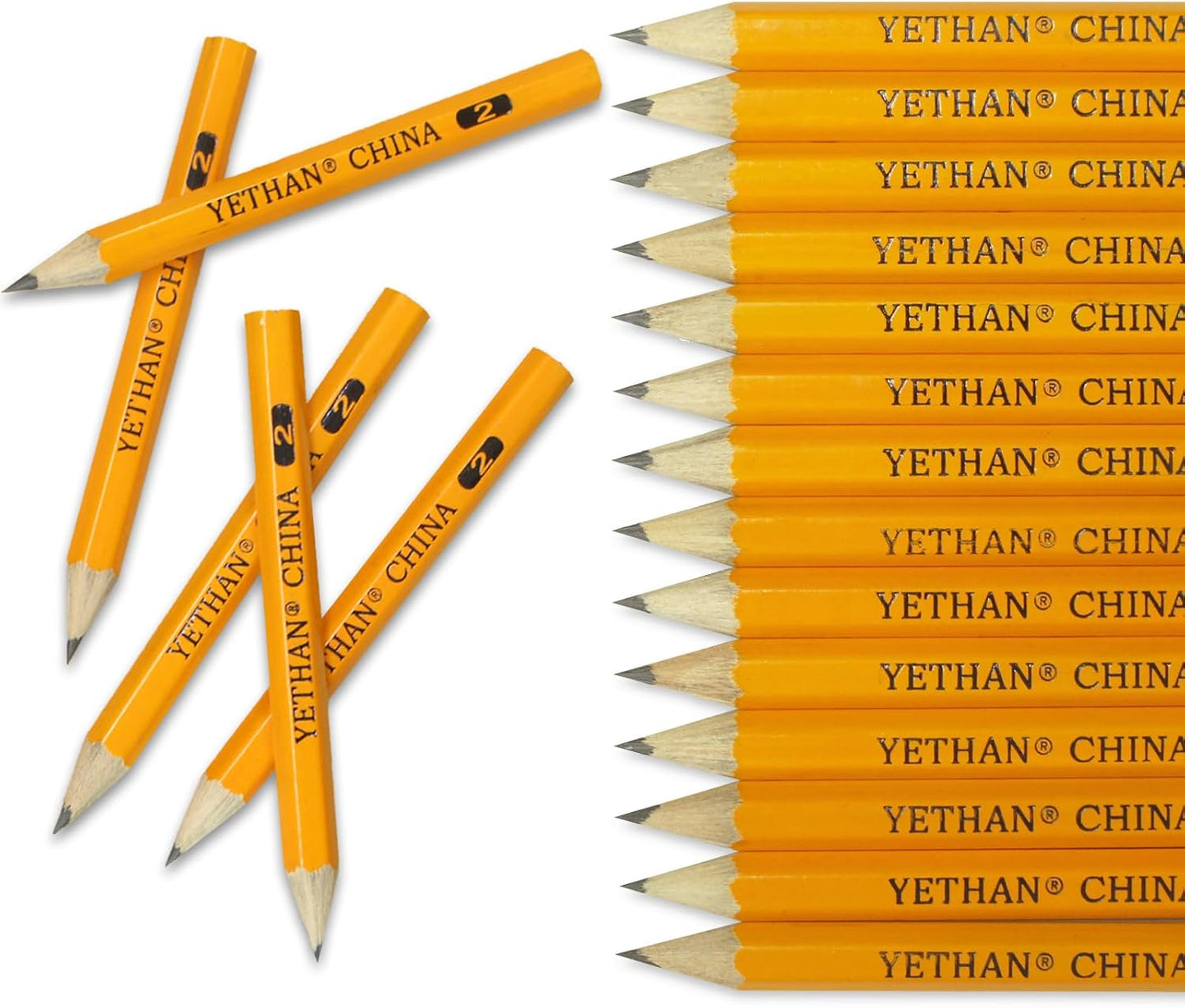 Golf Pencils, Half Pencil, 3.5" Mini Pencils, #2 HB Hexagon, Pre-sharpened, Back to school, 480 count.