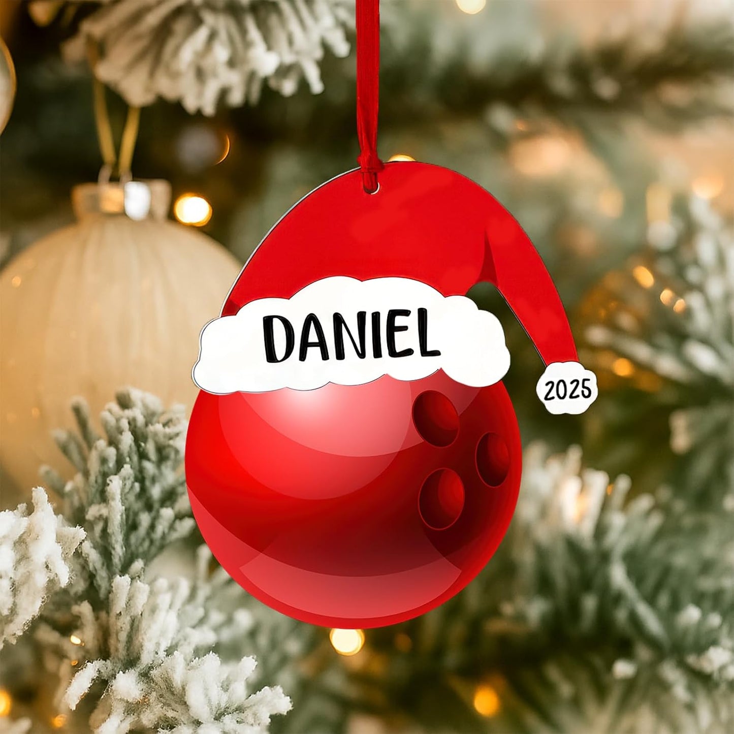 Personalized Bowling Ball Christmas Ornament 2025, Bowling Ornaments for Christmas Tree, Team Ornament, Custom Coach Gifts, Hanging Decor, Gifts for Sports Lovers Boys, Xmas Gift 2025