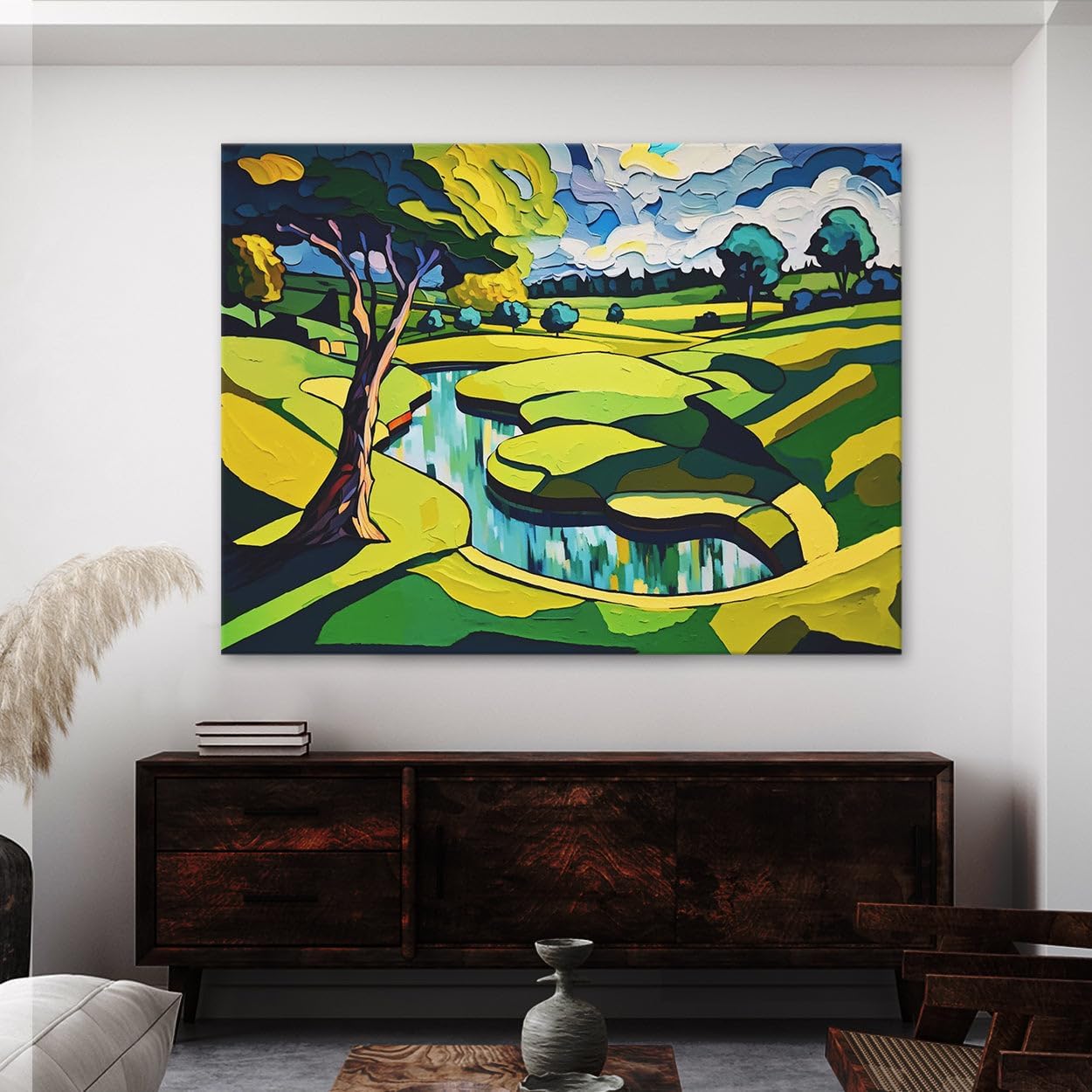 Sense Canvas Golf Course 20 Canvas Art - Home Decor Wall Art Print Poster Painting Medium 24x18 / 0.75"
