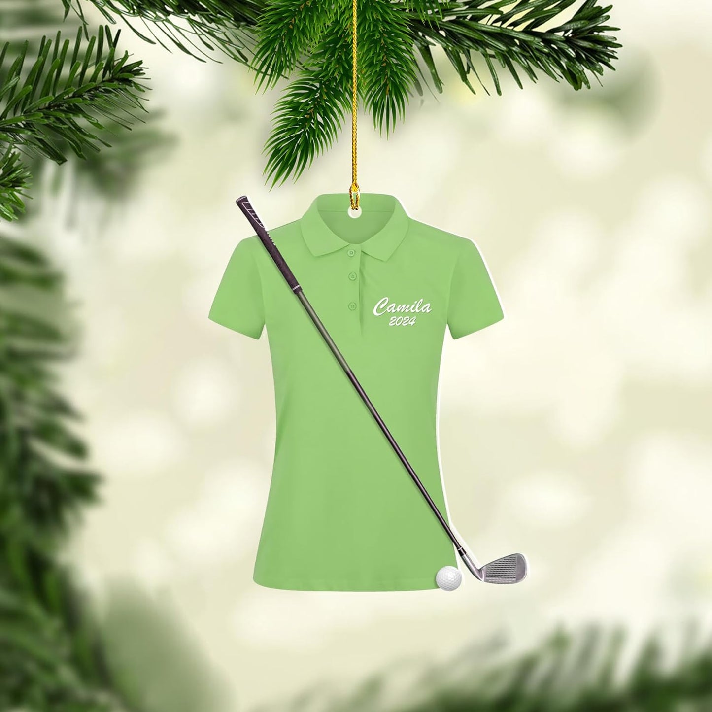 Personalized Golf Ornaments for Christmas Tree 2025 Custom Golf Christmas Ornament Golfing Bag Ornament Sports Golf Cart Ornaments Gift for Golfer Bag Golfing Lovers Hanging Decoration (G21)