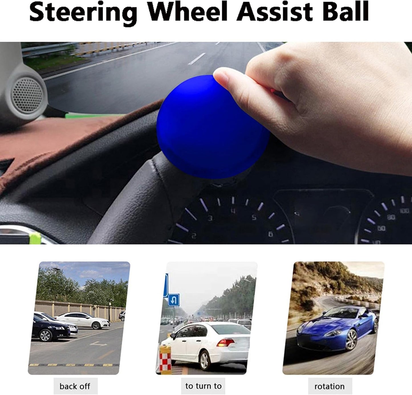 Riloer Non Slip Booster Knob Suicide Knob 360 Degree Booster Knob Suicide Knob for Car, Steering Wheel Spinner Suicide Knob for Steering Wheel Booster Ball