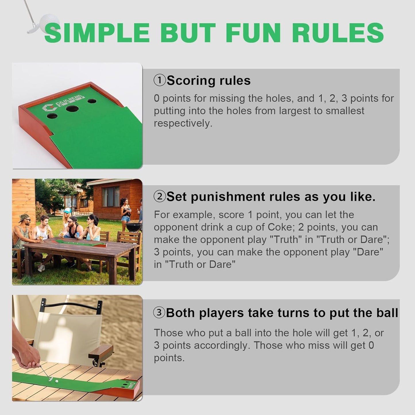 Golf Desktop Tabletop Putting Game Fun Office Desk Golf Christmas Stocking Stuffers, Golf Gift for Dad Husband Boyfriend Coworkers Executive Man Golfers Table Desk Top Golf Game for Adults