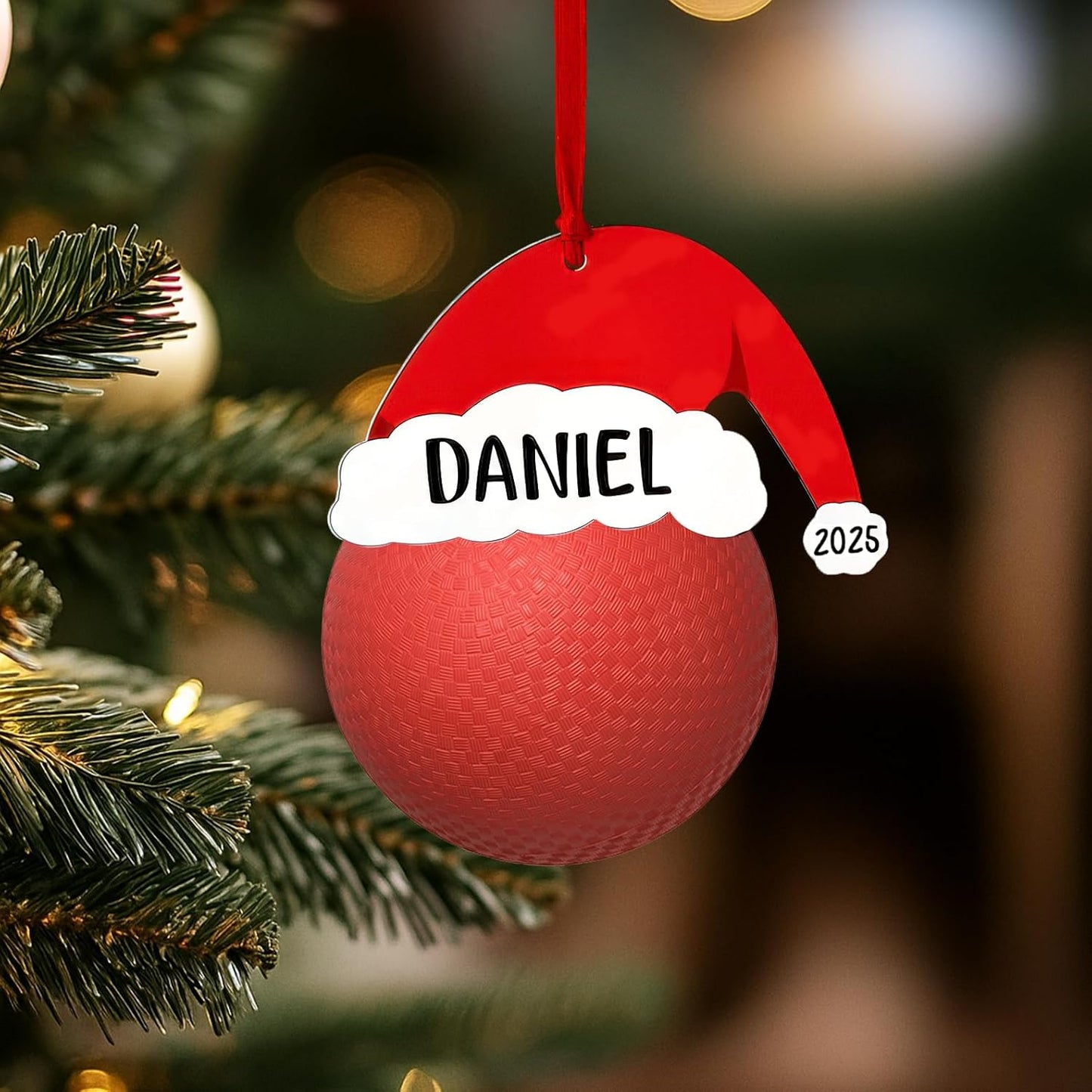 Personalized Kickball Christmas Ornament 2025, Custom Kickball Ball Ornaments with Name, Team Ornament, Custom Coach Gifts, Christmas Tree Decorations, Gifts for Sports Lovers Boys, Xmas Gift 2025