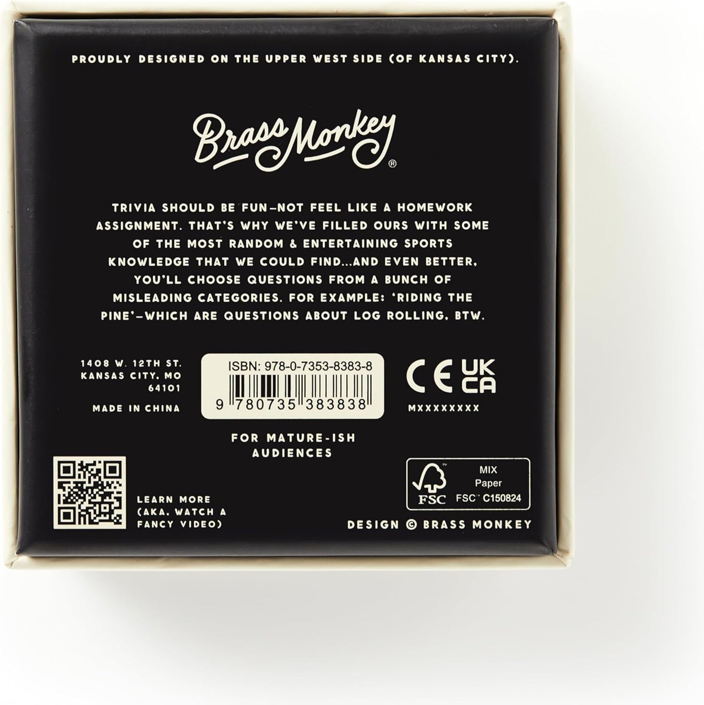 Brass Monkey Weird Sports – Trivia Card Game Set with 200 Unique Questions About Weird Sports Facts