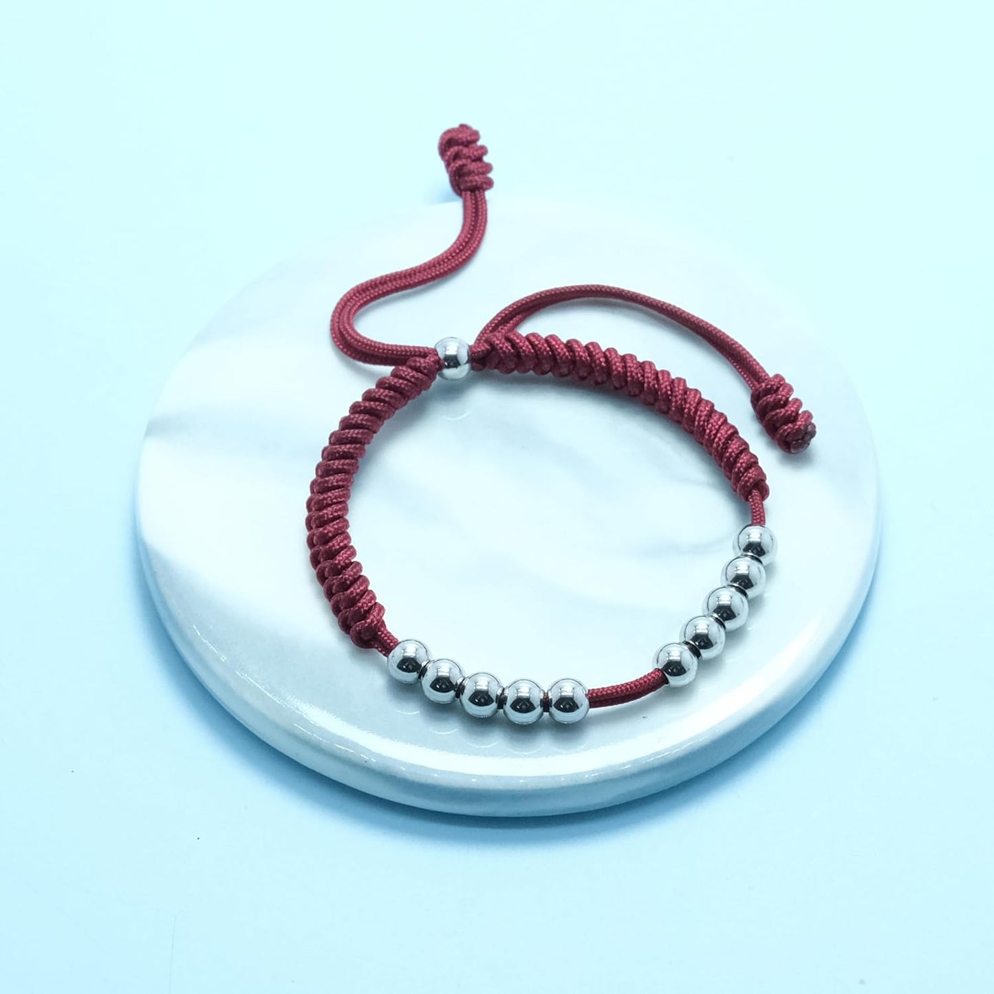 LAMIBEE Premium Golf Stainless Steel 10 Bead Score Counter Bracelet, Golf Stroke Count Bracelet, Resizable Easy Adjust Golf Round Scoring Tracker, Durable Stylish Golf Accessory