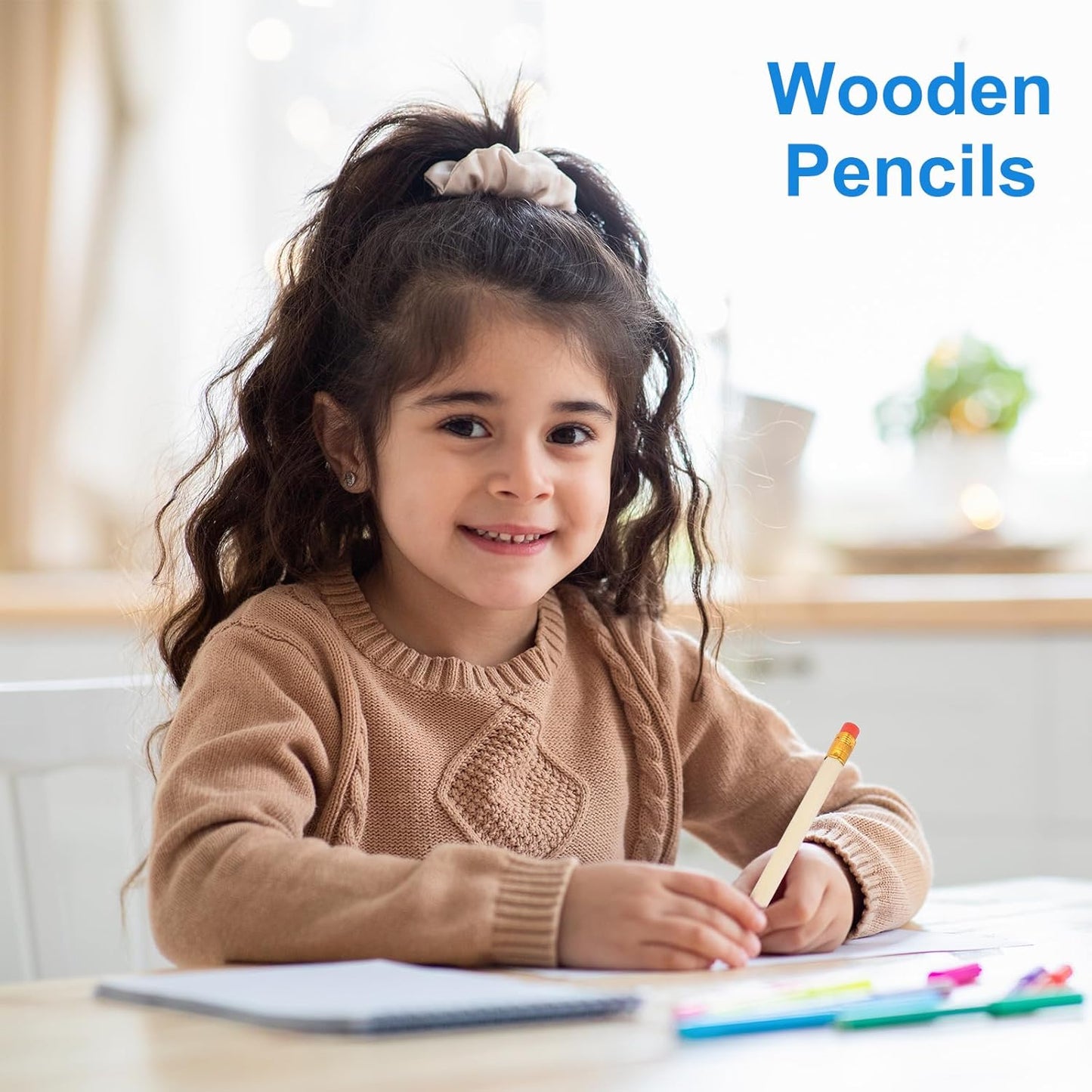 PATIKIL Half Golf Pencils Bulk, 24 Pack Pre-Sharpened Short Hexagon Wooden Pencils Mini HB Graphite Woodcase Pencil with White Eraser for Classroom Office Writing Supplies