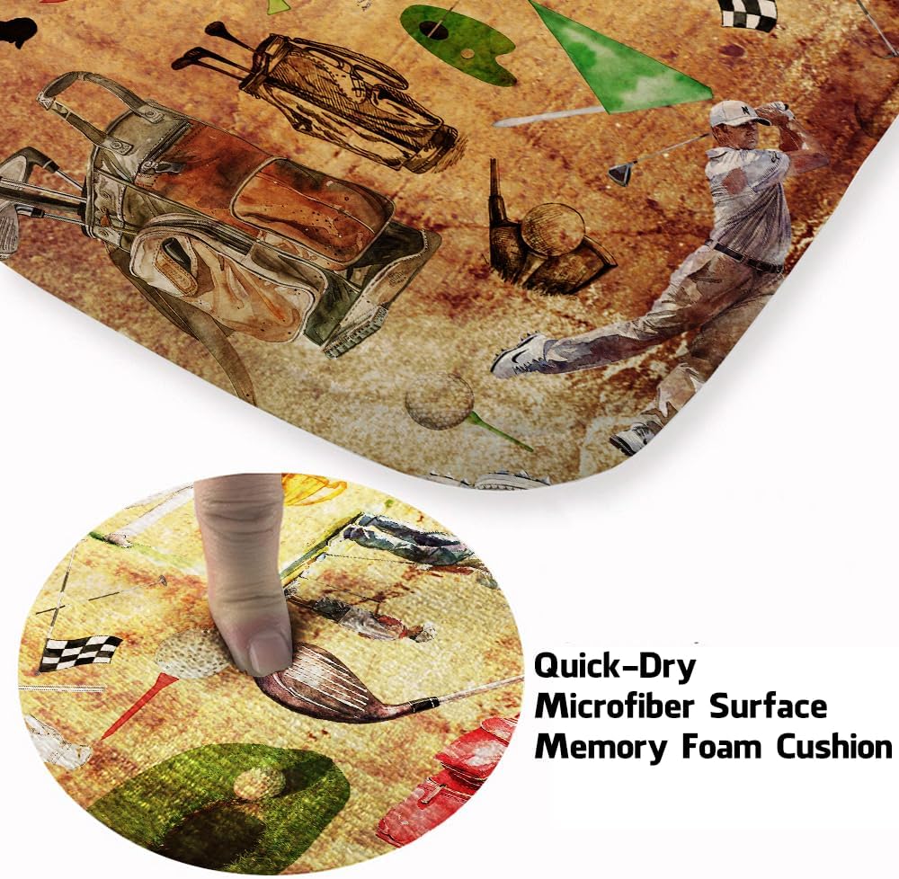 Custom Golf Area Rug, Golf Rugs for Living Room, Non Slip Area Mat Rugs for Office Living Room Indoor, Golf Carpet Floor Mat Indoor for Boys Golf Home Decor (Golf Equipment)