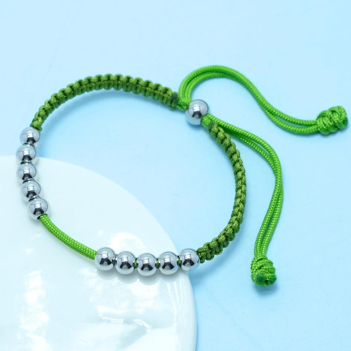 LAMIBEE Golf Stainless Steel 10 Beads Score Counter Bracelet, Golf Stroke Count Bracelet, Resizable and Easy to Adjust Golf Round Scoring Tracker, Durable and Stylish Golf Accessory