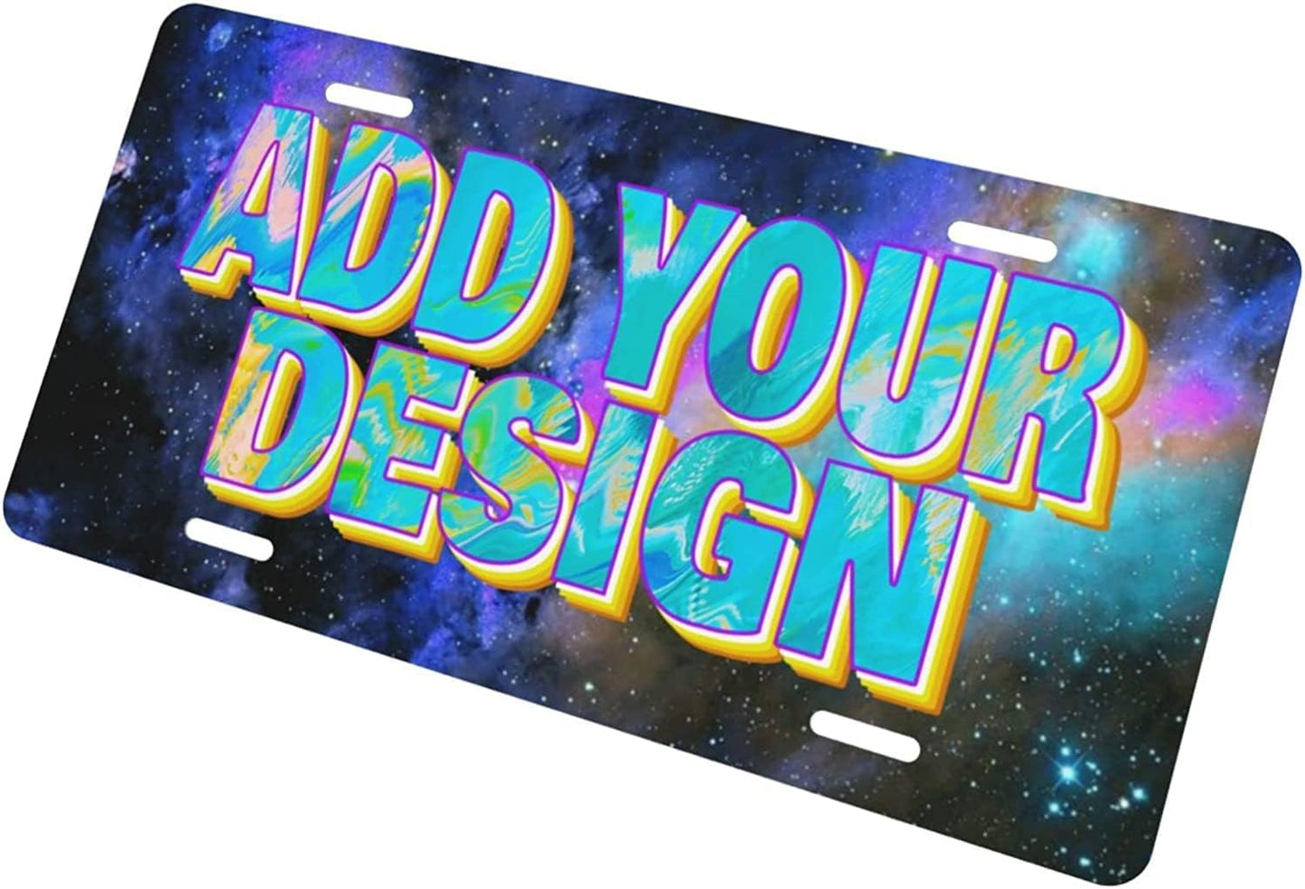 Custom License Plate Add Your Own Personalized Image Name Photo Text Artistic Design Aluminum License Plate Customized USA Car Tag for Front of Car Wall Decoration 6" x 12"