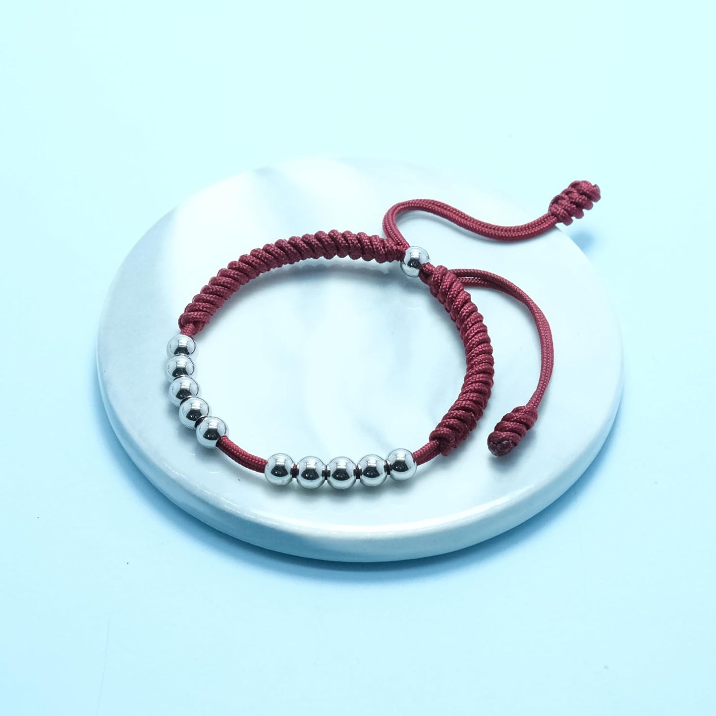 LAMIBEE Premium Golf Stainless Steel 10 Bead Score Counter Bracelet, Golf Stroke Count Bracelet, Resizable Easy Adjust Golf Round Scoring Tracker, Durable Stylish Golf Accessory