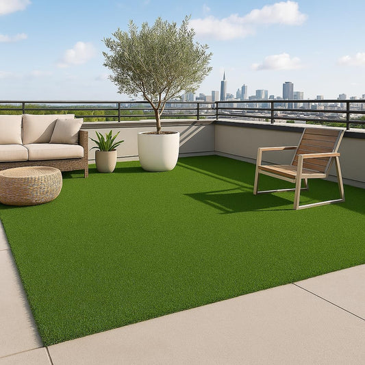 Ottomanson Artificial Turf Golf Hitting Mat 3' x 3' Indoor/Outdoor Waterproof Synthetic Fake Grass for Putting Practice Baseball Football Sports Gym Backyard, Custom Size 2' up to 30'