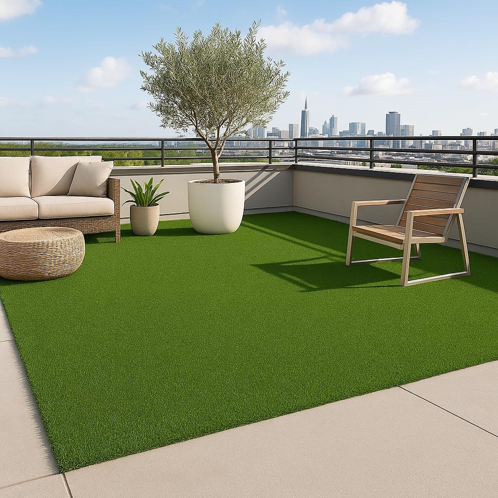 Ottomanson Artificial Turf Golf Hitting Mat 6'6" x 8' Indoor/Outdoor Waterproof Synthetic Fake Grass for Putting Practice Baseball Football Sports Gym Backyard, Custom Size 2' up to 30'