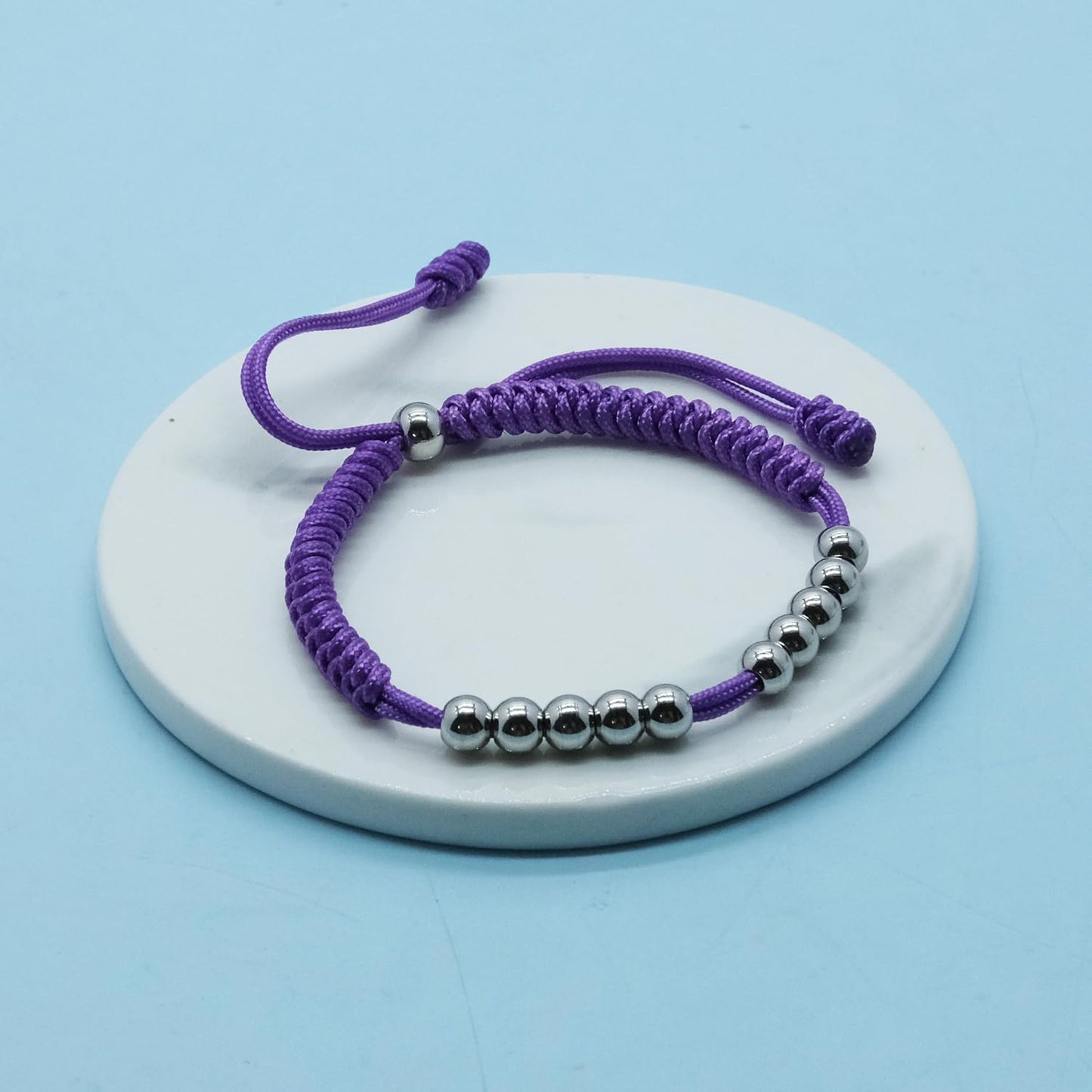 LAMIBEE Premium Golf Stainless Steel 10 Bead Score Counter Bracelet, Golf Stroke Count Bracelet, Resizable Easy Adjust Golf Round Scoring Tracker, Durable Stylish Golf Accessory