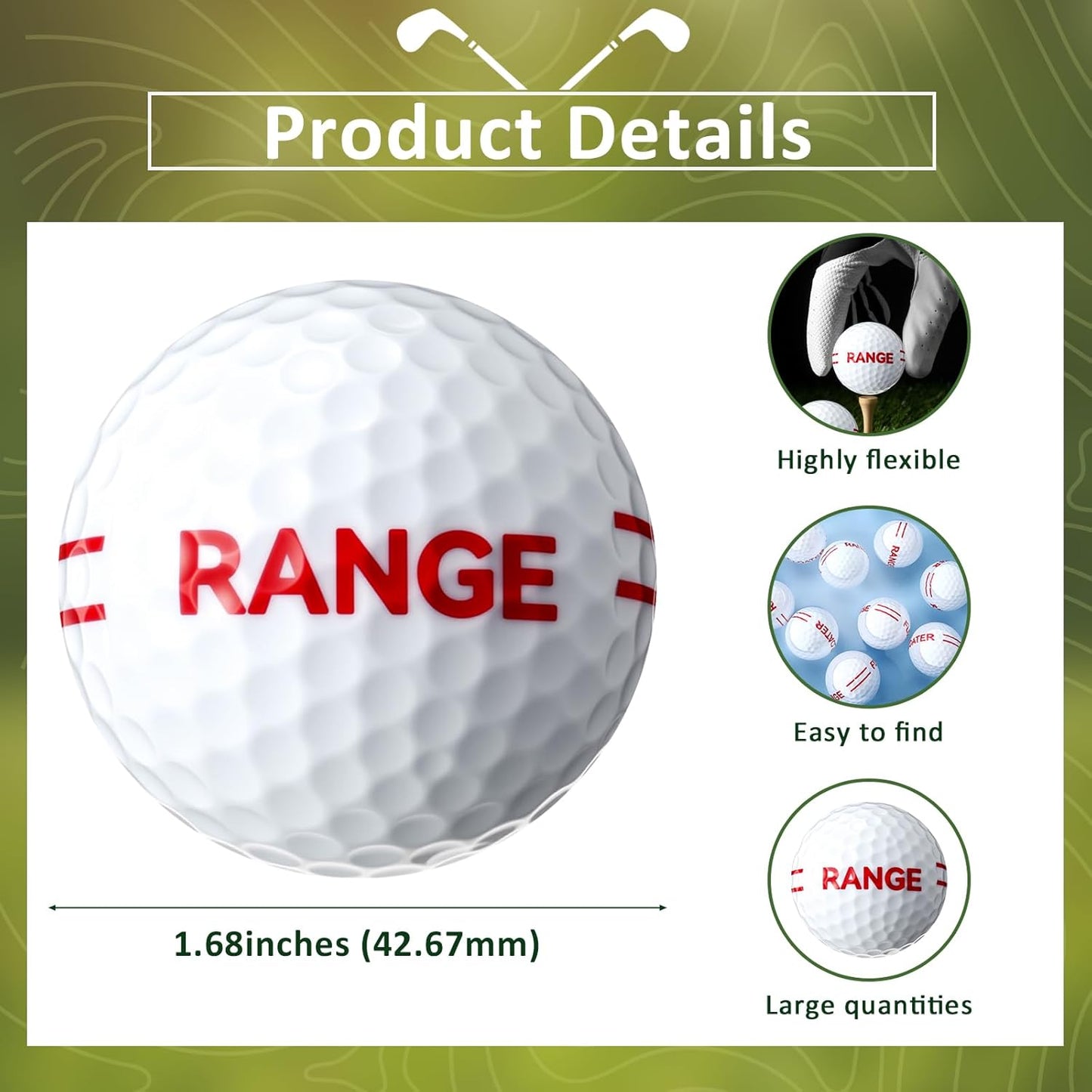 Realspring 16 Pcs Floating Golf Balls Practice Floater Golf Balls Water Golf for Pond or Lake Range Golf Balls