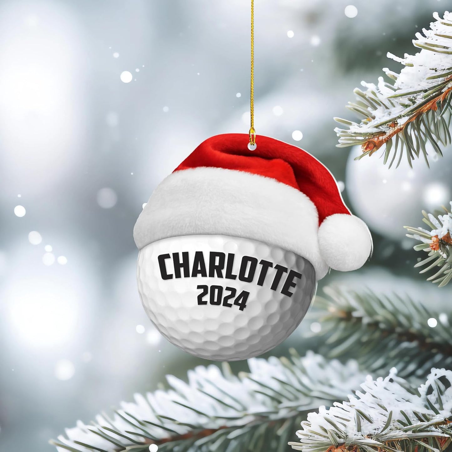 Personalized Golf Ornaments for Christmas Tree 2025 Custom Golf Christmas Ornament Golfing Bag Ornament Sports Golf Cart Ornaments Gift for Golfer Bag Golfing Lovers Hanging Decoration (G29)