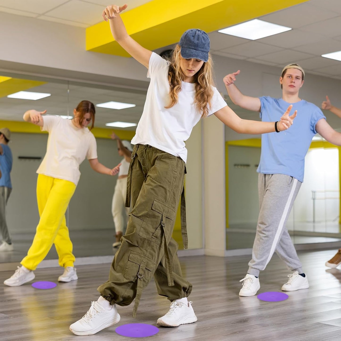 PATIKIL Spot Markers, Non-Slip Floor Dots Agility Markers Flat Field Cone Poly Dot