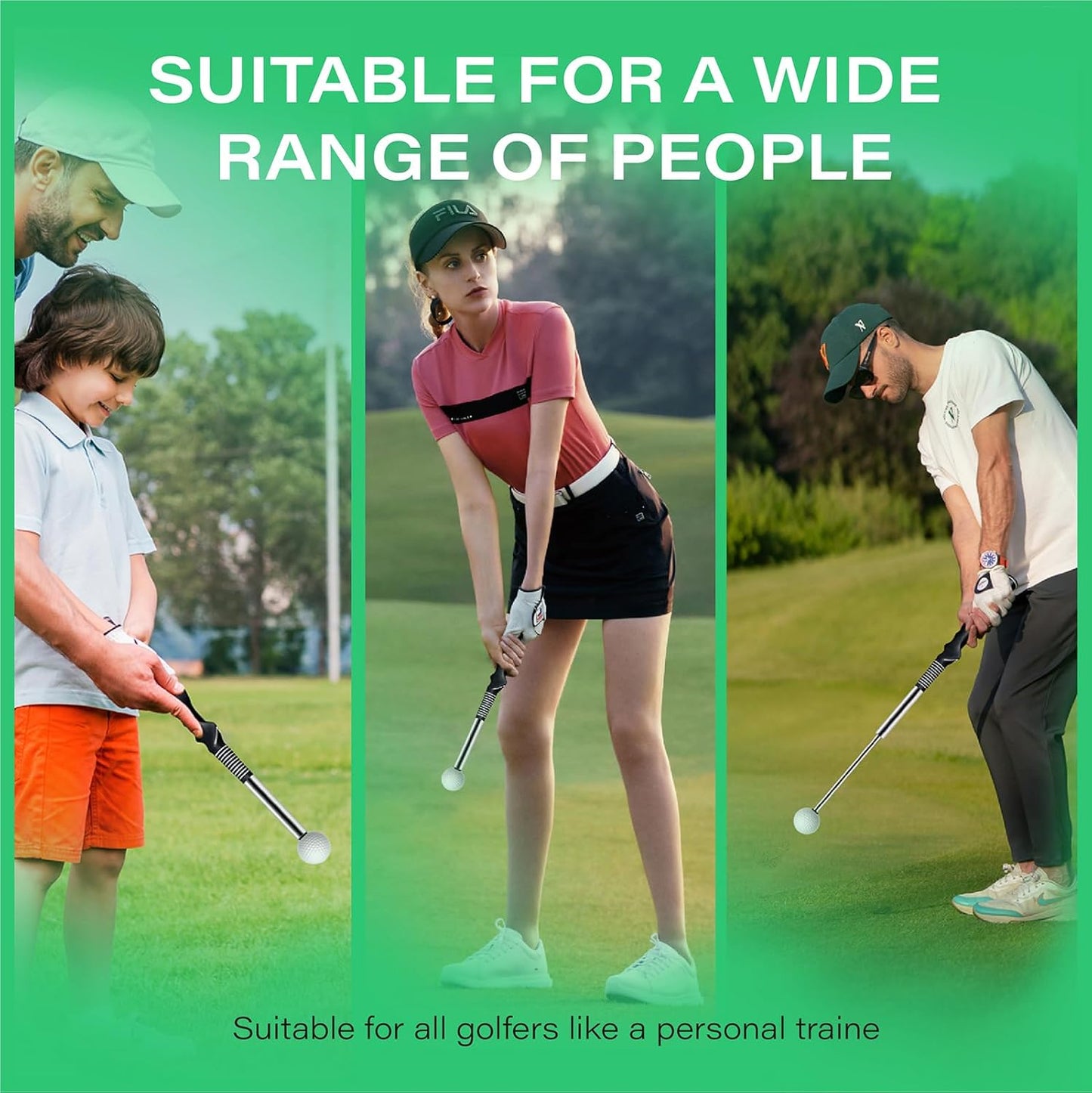 Joyniper Golf Training Wrist Trainer Golf Swing Practice Stick - Strength and Rhythm Training for Improved Shot Swing Control