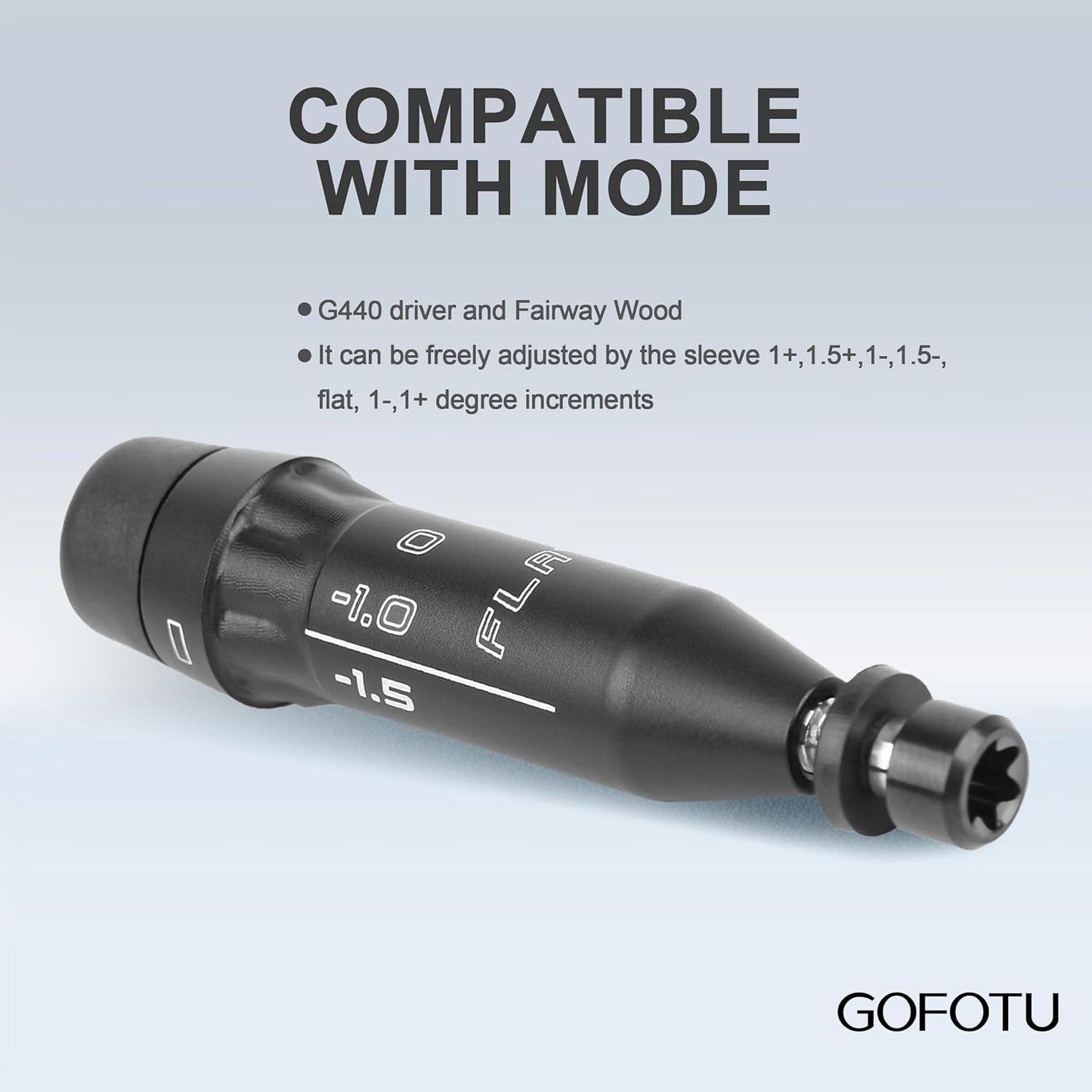 Gofoto .335 Tip Golf Shaft Adapter Sleeve Compatible with Ping G440 Driver Right Hand