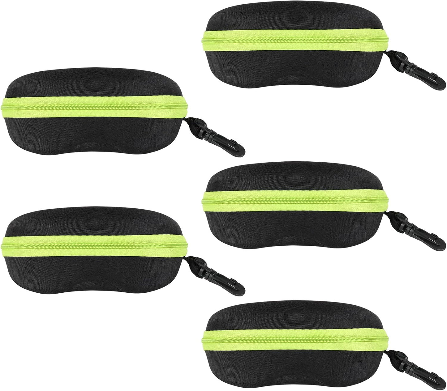 INNOLIFE Zipper Hard Shell Sunglasses Cases, Portable Travel Eyeglasses Cases with Plastic Hook for Men Women