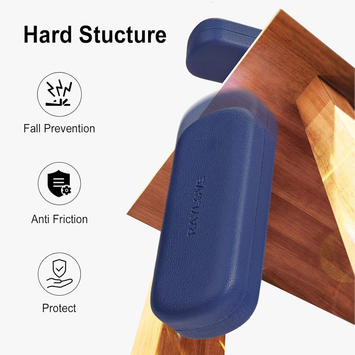 RayLove Glasses Case Hard Shell Eyeglass Case with Cleaning Cloth, PU Leather Protective Eye Glass Cases Fits Most Sunglasses