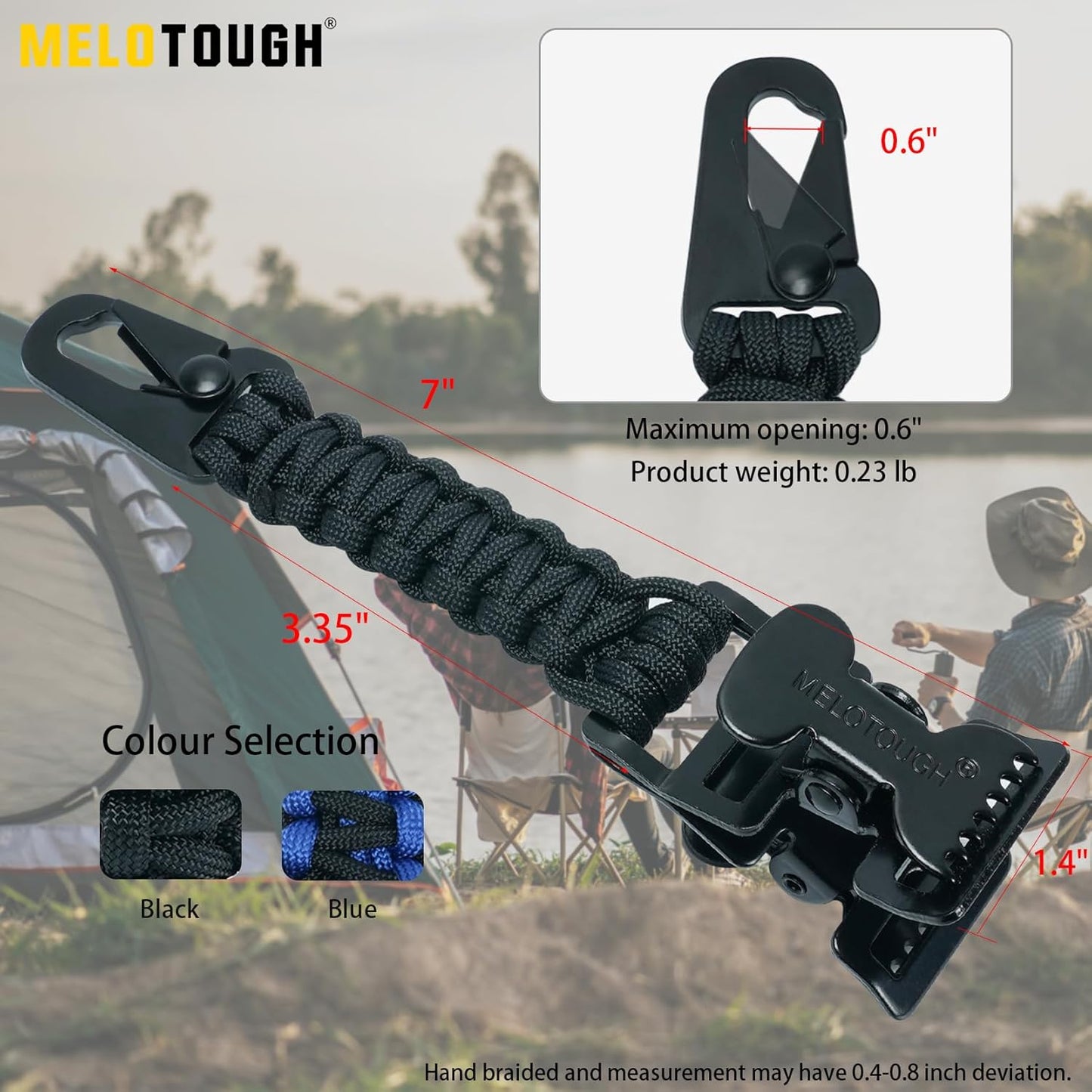MELOTOUGH Glove Clips Tactical Glove Clip Paracord Work Glove Clip Holder with 2 Alligator Clips for Tactical Backpack,Tool Belt,Outdoor Accessory
