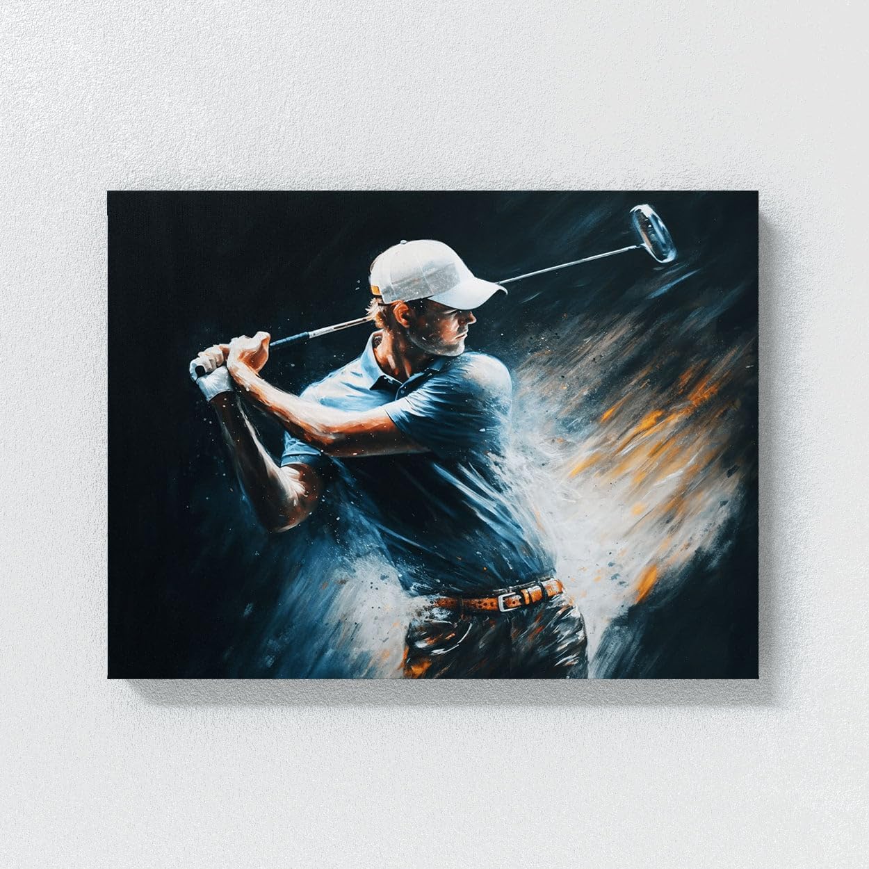 Sense Canvas Golf Golfer Motion Blur 8 Canvas Art - Home Decor Wall Art Print Poster Painting Small 16x12 / 0.75"