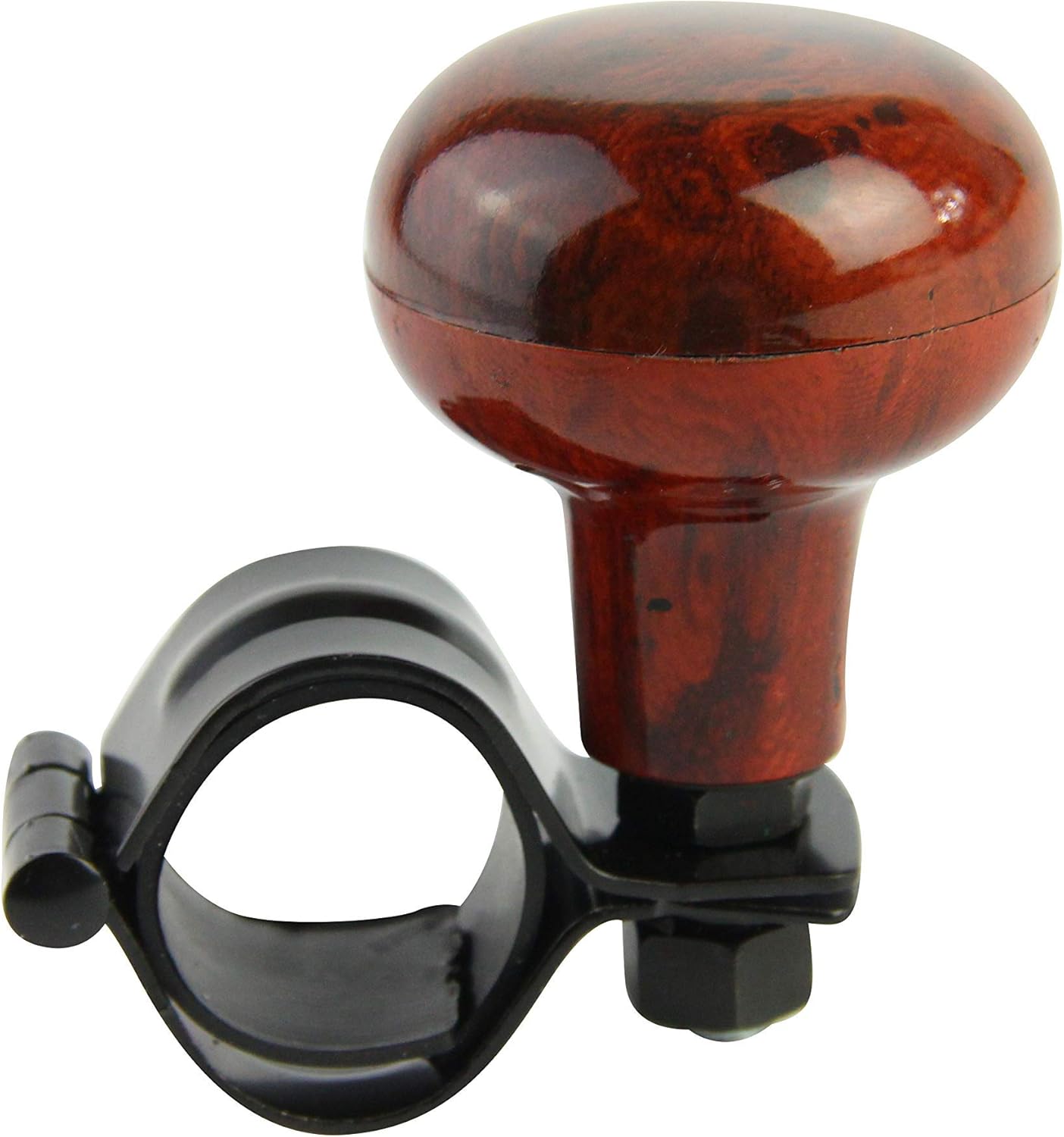 Woodgrain Steering Wheel Spinner Knob | Universal Fit for All Cars, Trucks, Semis, Tractors, Boats, Golf Carts | Suicide Power Handle Accessory