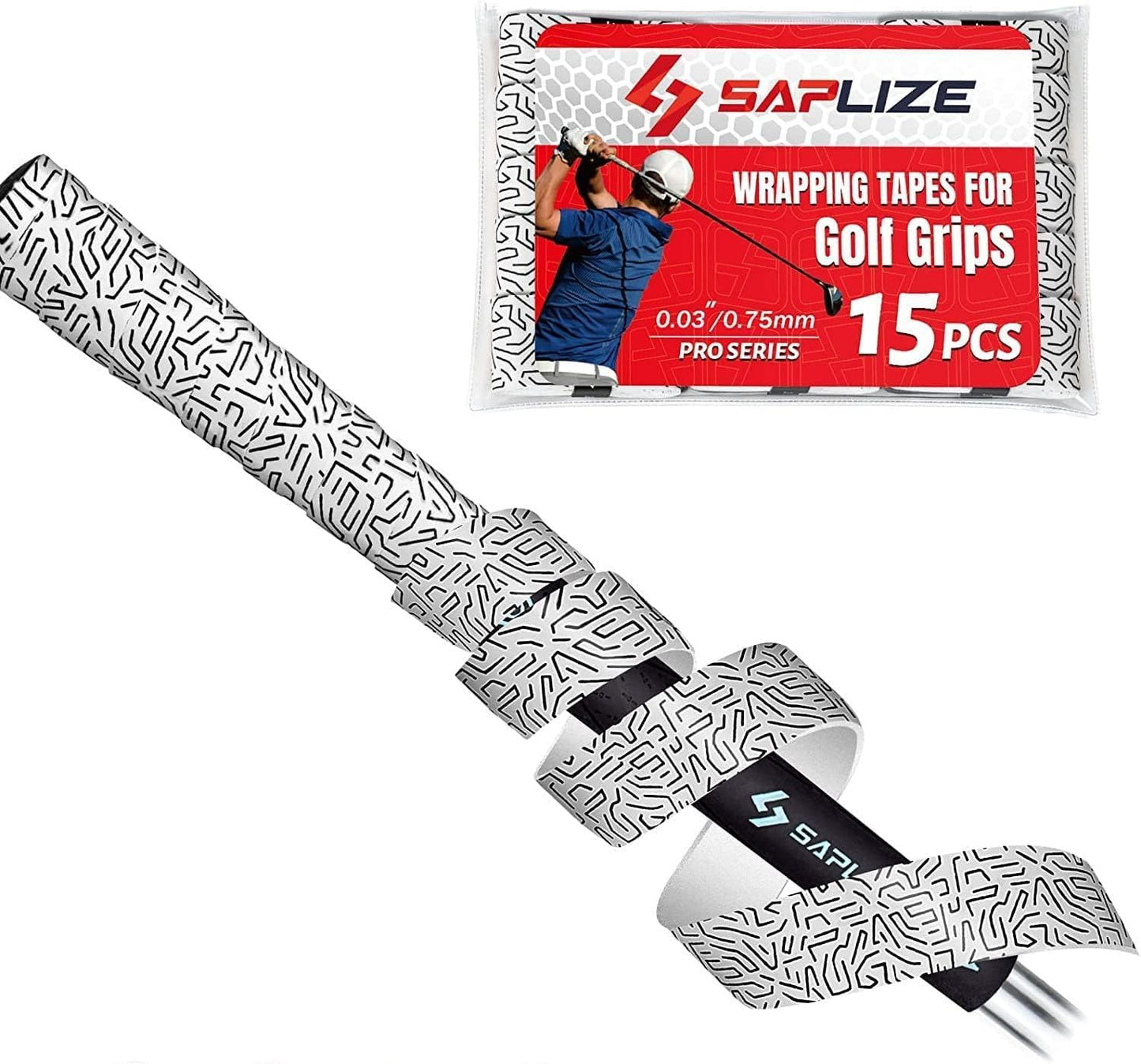 SAPLIZE Golf Grip Wrapping Tapes, 3 Or 15 Pack Tacky PU Overgrip Tapes, New Regripping Solution for Golf Club Grips