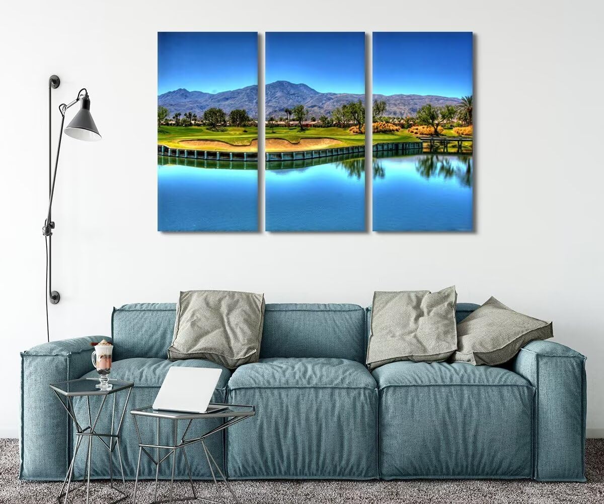 chenchenArt Georgia USA Golf Course for Living Room Bedroom Bathroom Home Decorations Augusta National Golf Course Pictures Posters Canvas Prints Modern Artwork Framed Ready to Hang(14''W x 28''H x3)