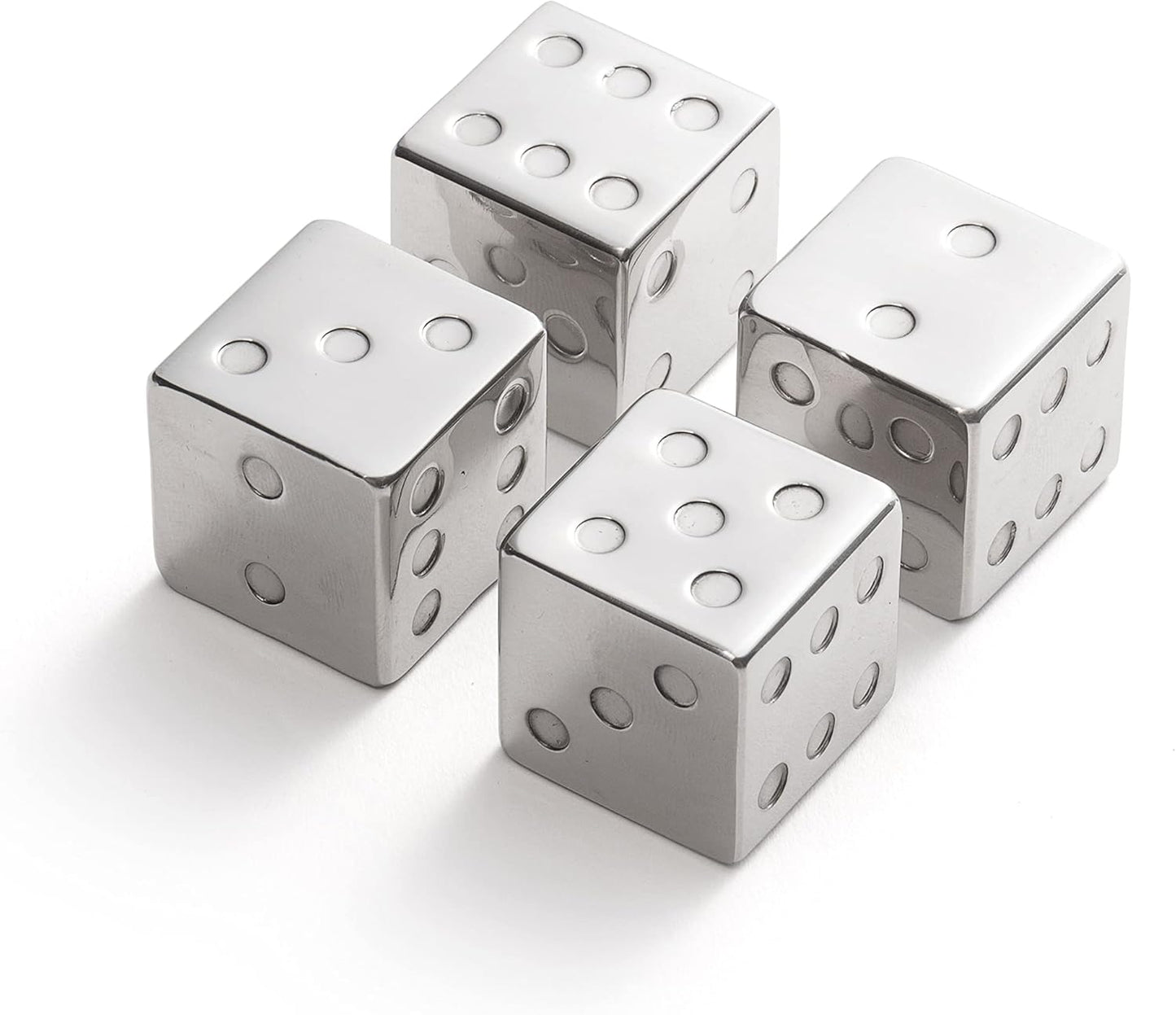 Outset Stainless Steel Whiskey Stone Set, 4 Dice Chillers
